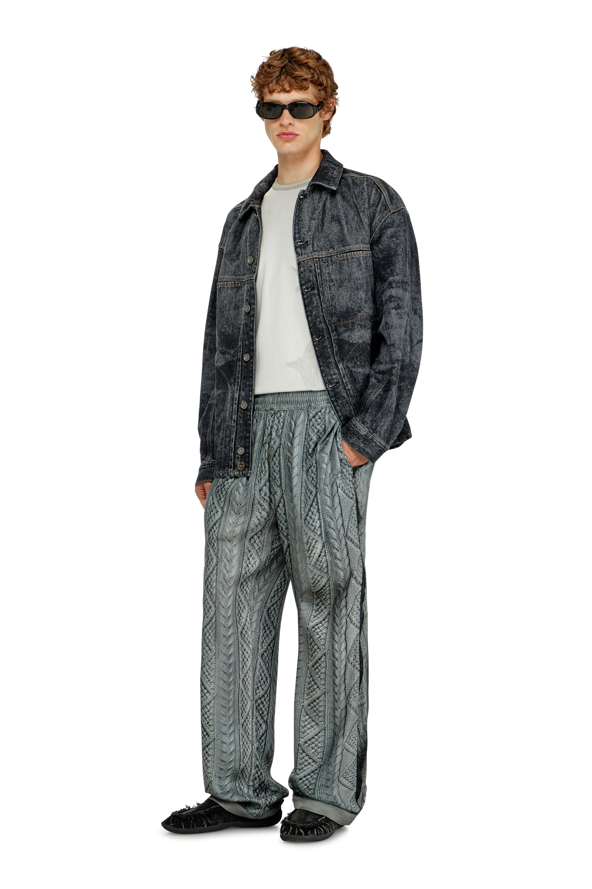 Diesel - P-THECK-EFBN, Male's パンツ in グレー - 1
