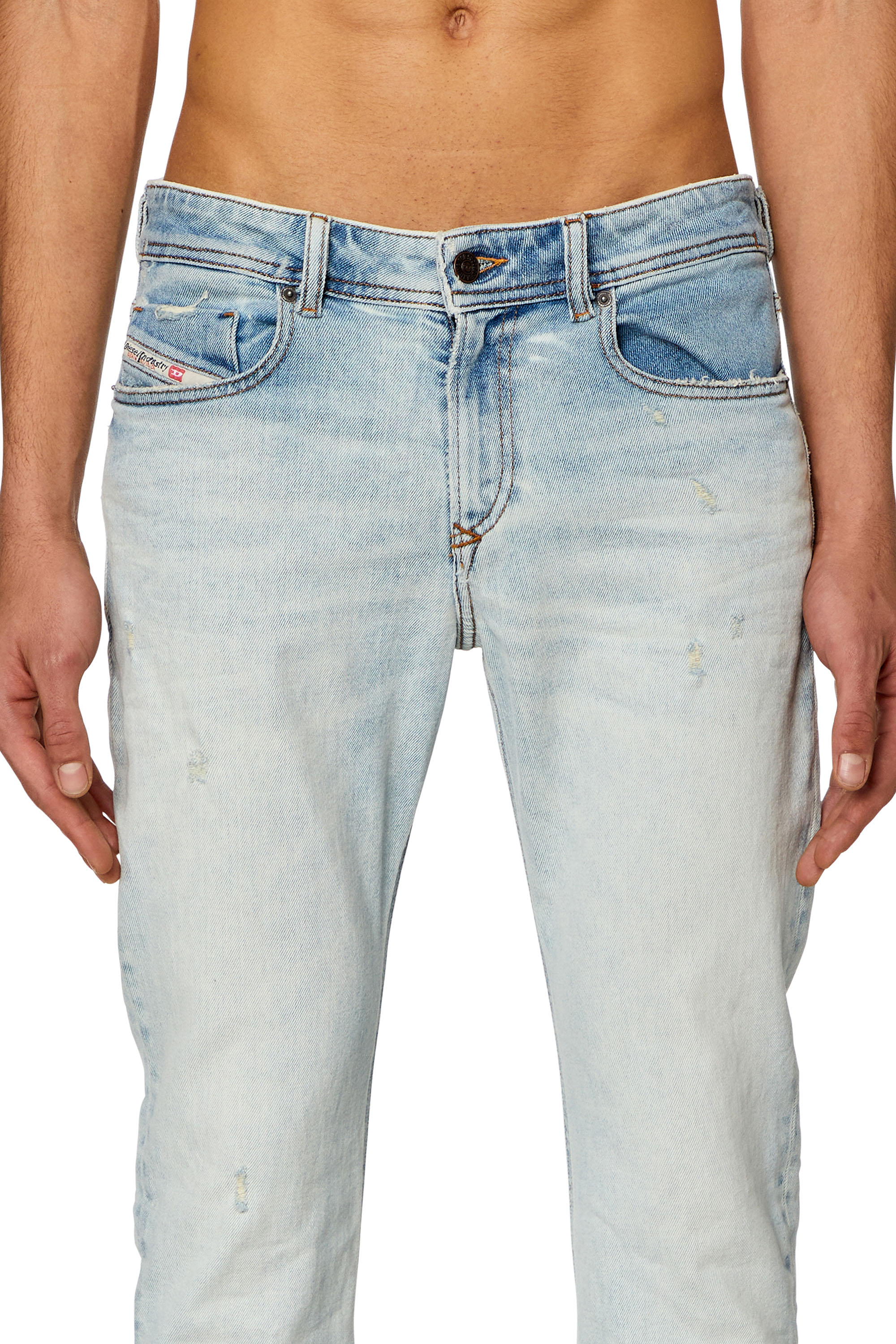 Diesel - Male's Skinny Jeans 1979 Sleenker 09H73, ライトブルー - 5