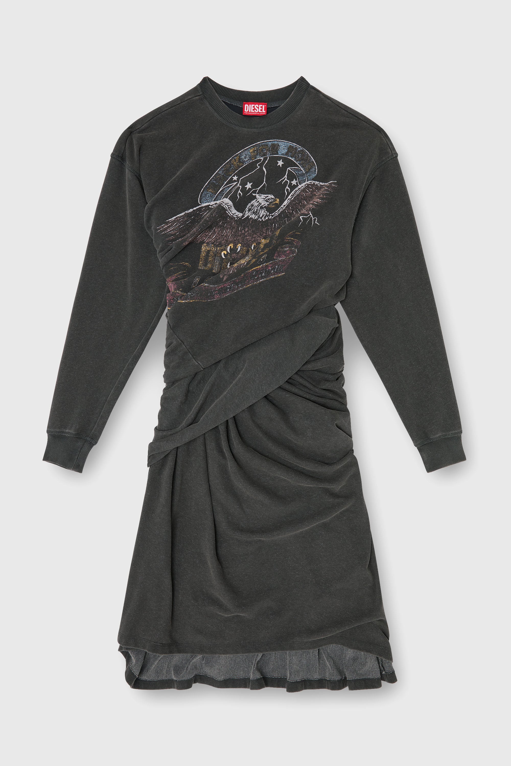 Diesel - D-NENCY, Female's Sweatshirt dress with concert graphics in null - 2