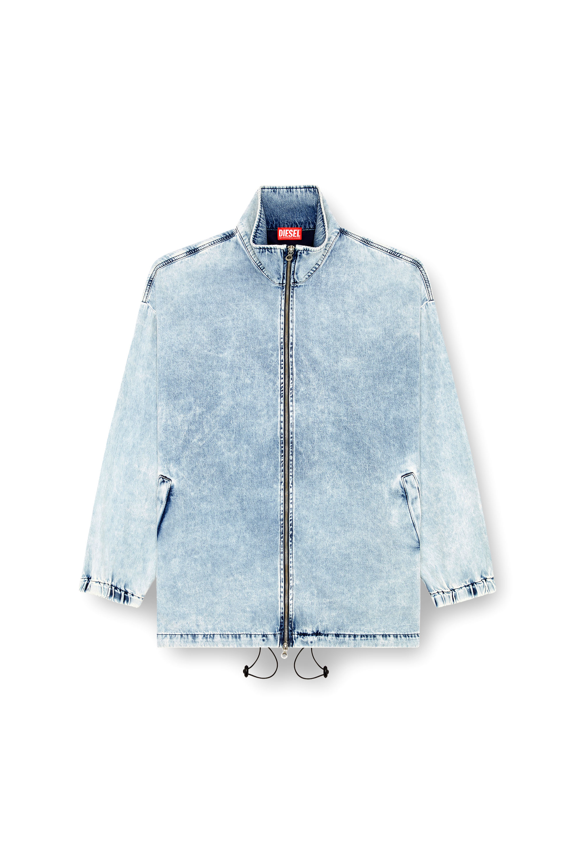 Diesel - D-KRAP-S1, Male's Denim jacket with Oval D in ライトブルー - 3