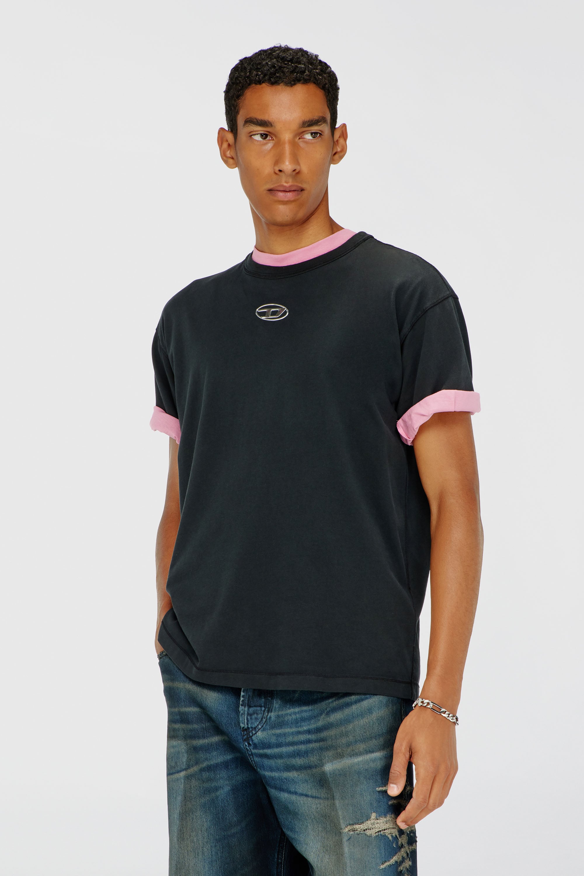 Diesel - T-NORM-IOD, Male's Tシャツ in ブラック - 3