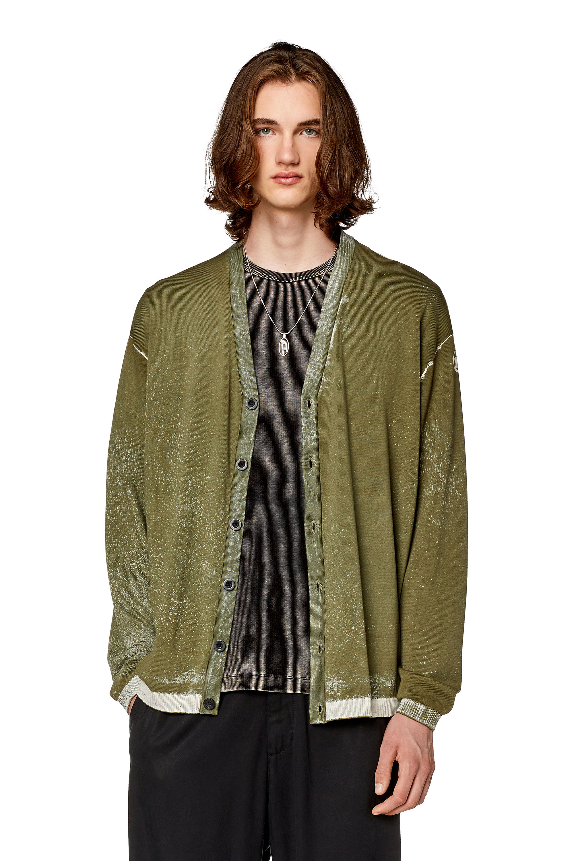 Diesel - K-LARENCE-CARDIGAN-B, ミリタリーグリーン - Image 1