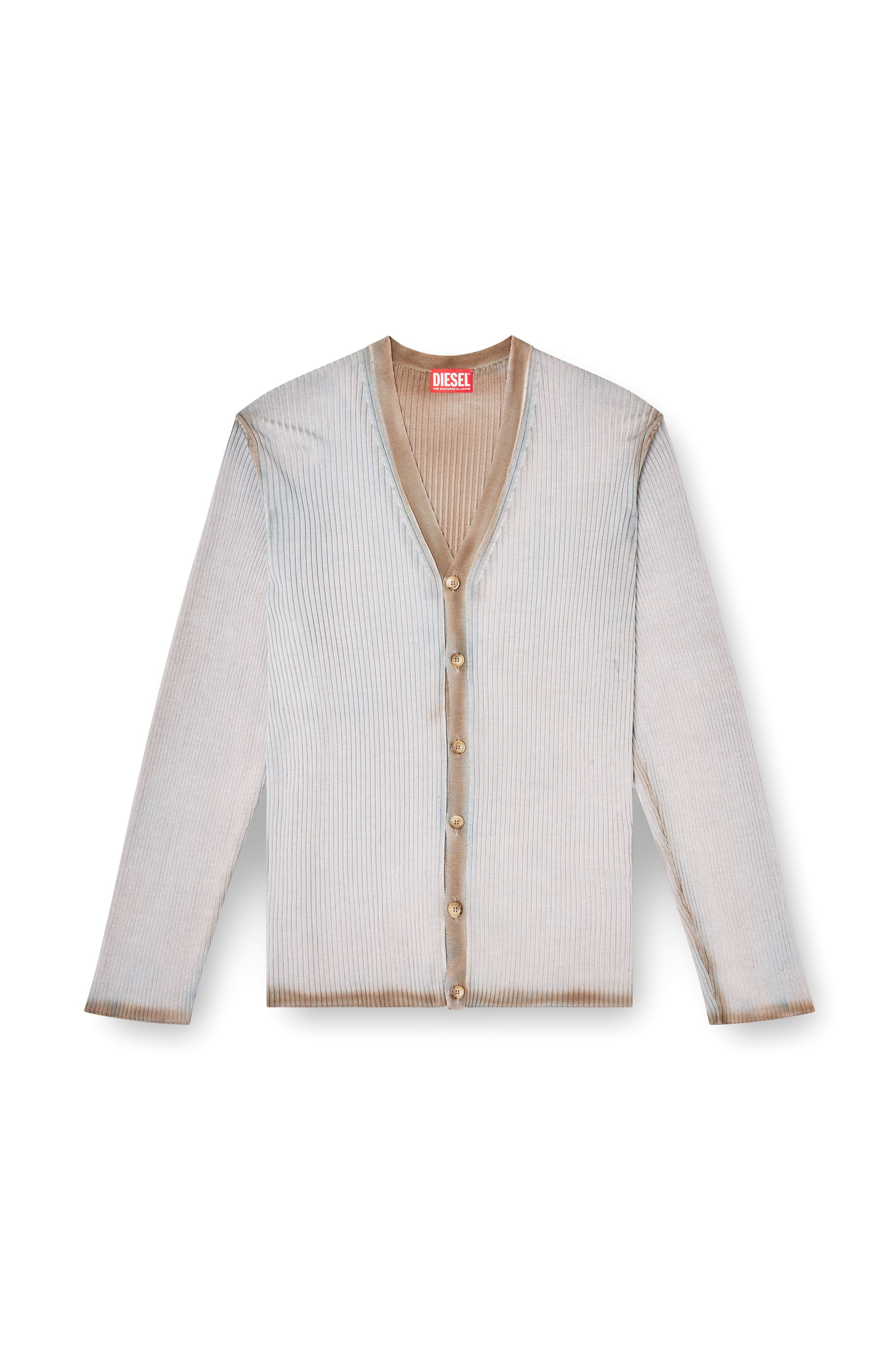 Diesel - K-VILMO, Male's Dégradé cardigan in グレー/ブラウン - 3