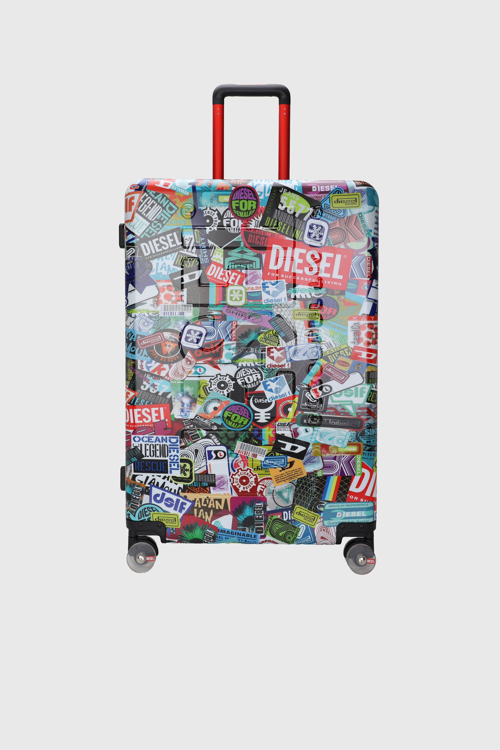 Diesel - DIESEL PC PRINTED TROLLEY-STICKERS- DSL0, Unisex's Sticker style suitcase size L in マルチカラー - 1