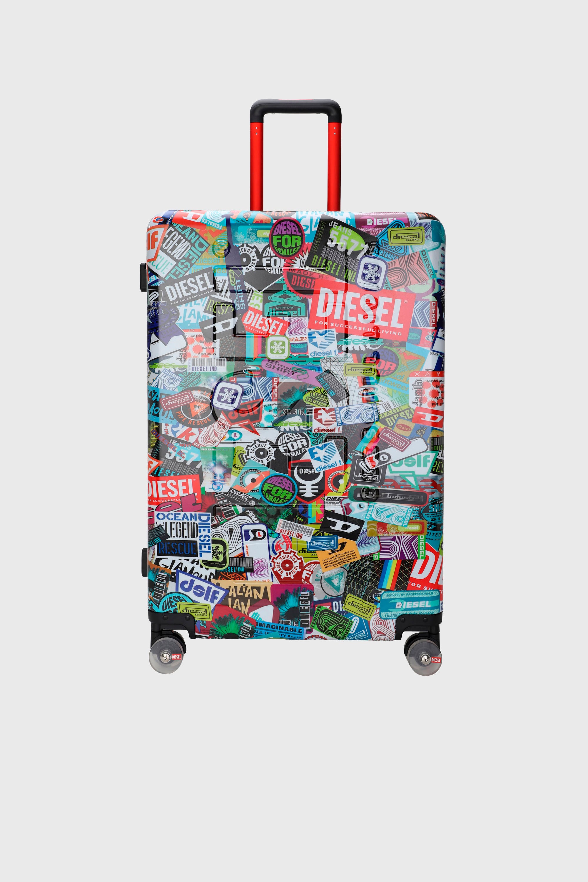 Diesel - DIESEL PC PRINTED TROLLEY-STICKERS- DSL0, Unisex's Sticker style suitcase size L in マルチカラー - 1
