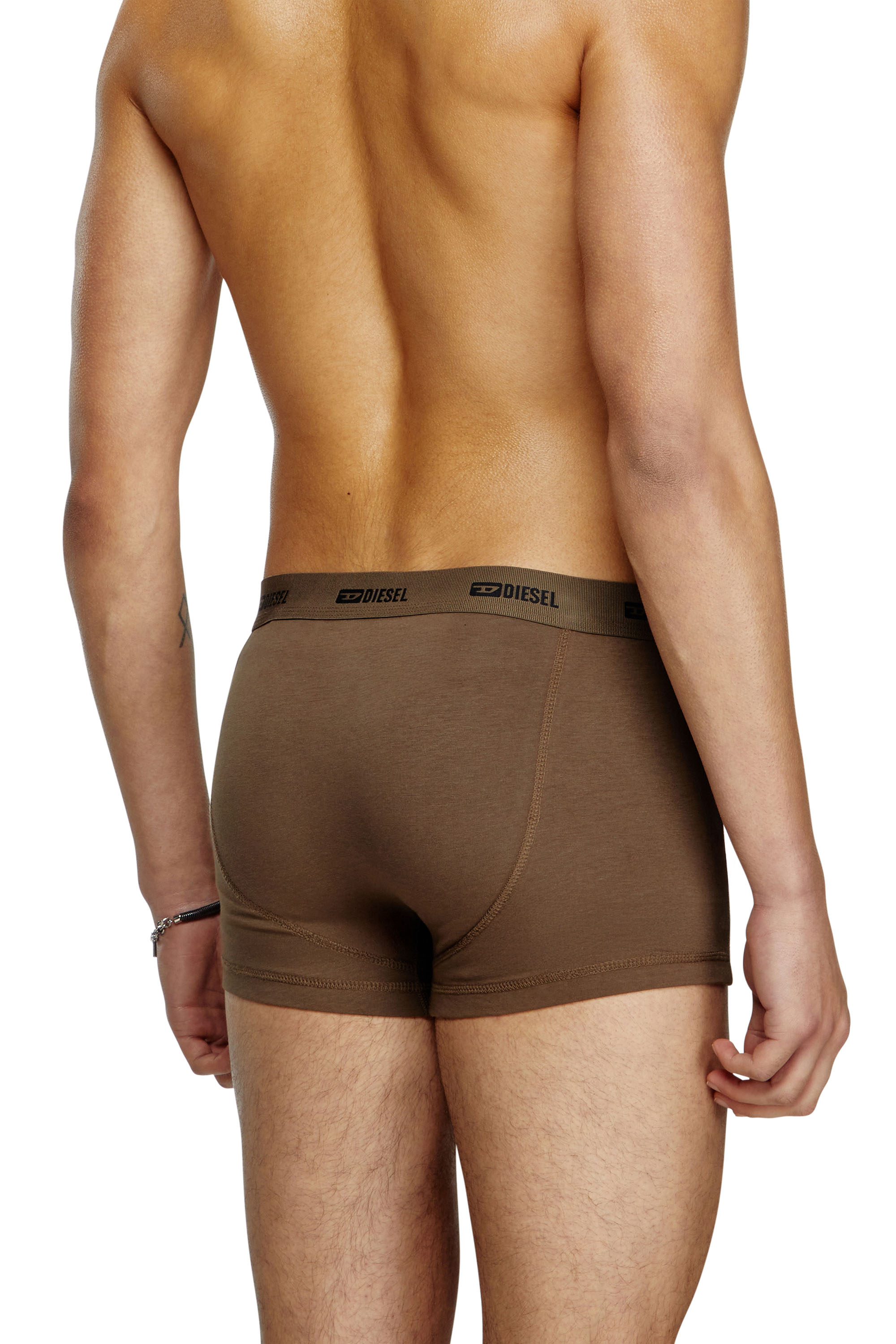 Diesel - DAMIEN-UTLT-3PACK, Male's ボクサーパンツ3枚パック in ブラウン/ブラック - 4
