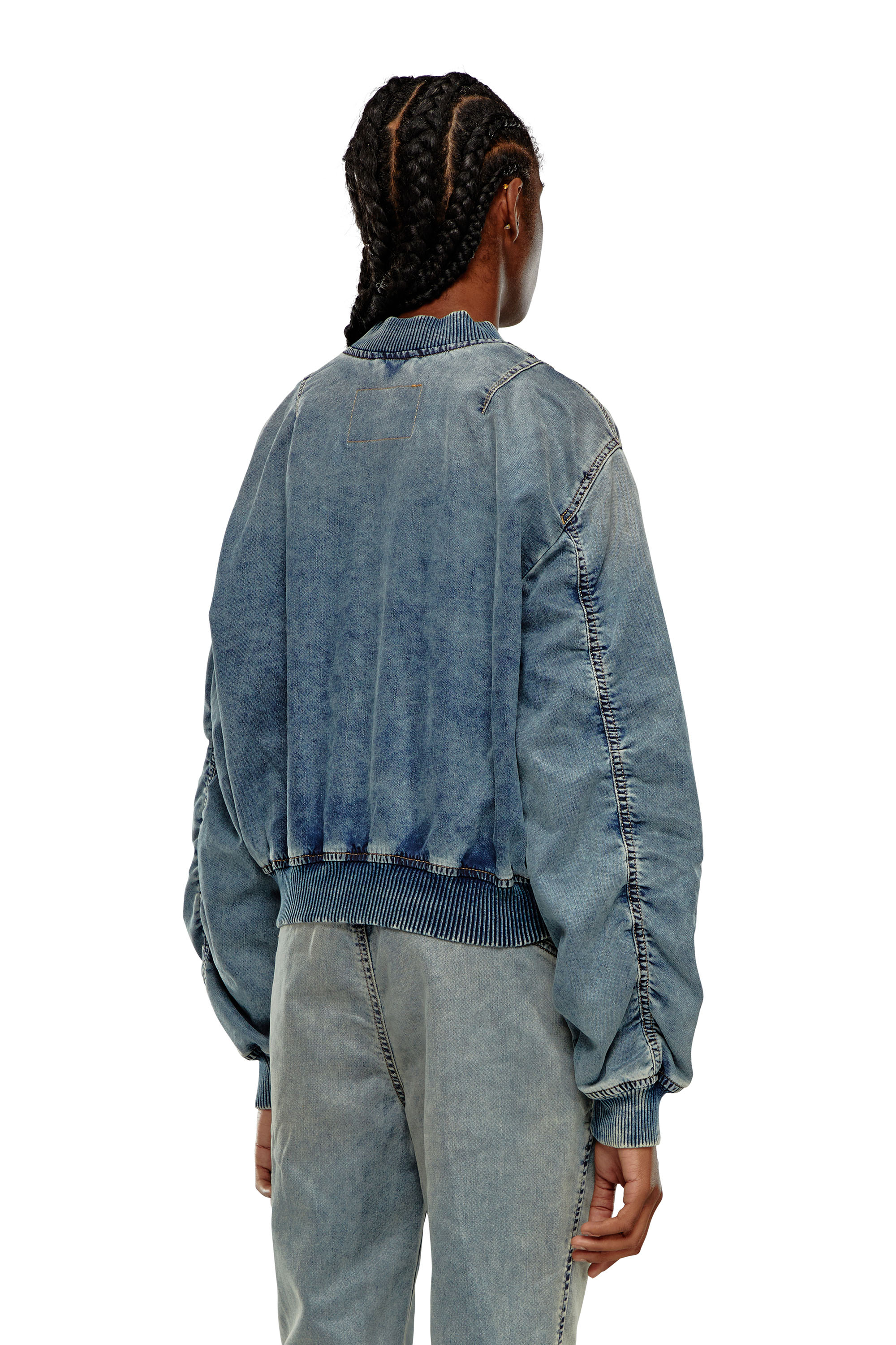Diesel - DE-KIDDO JOGG, Female's Bomber jacket in JoggJeans in ミディアムブルー - 4
