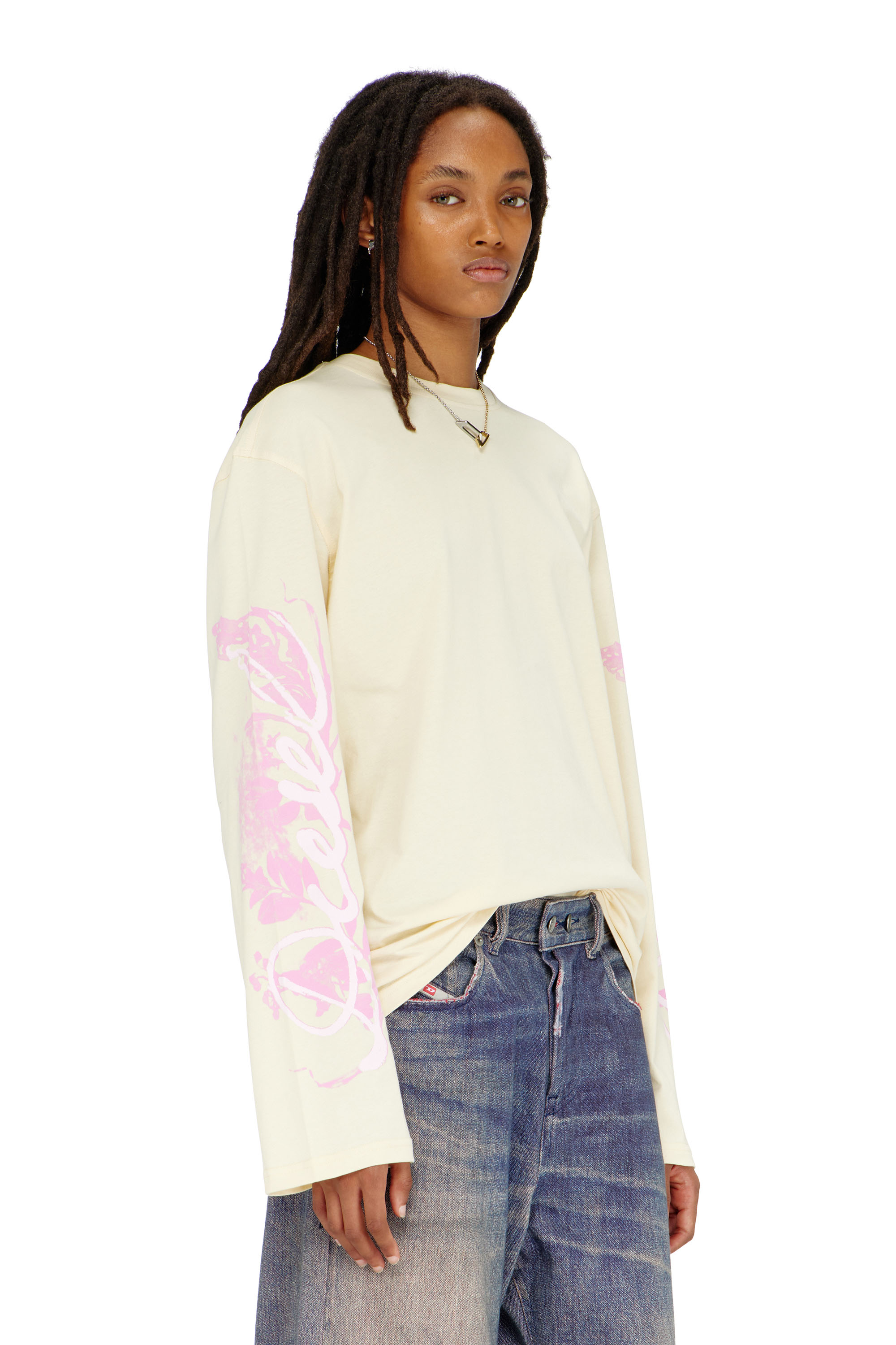 Diesel - T-HILARY-LS-AA3, Female's 長袖Tシャツ in ホワイト - 3