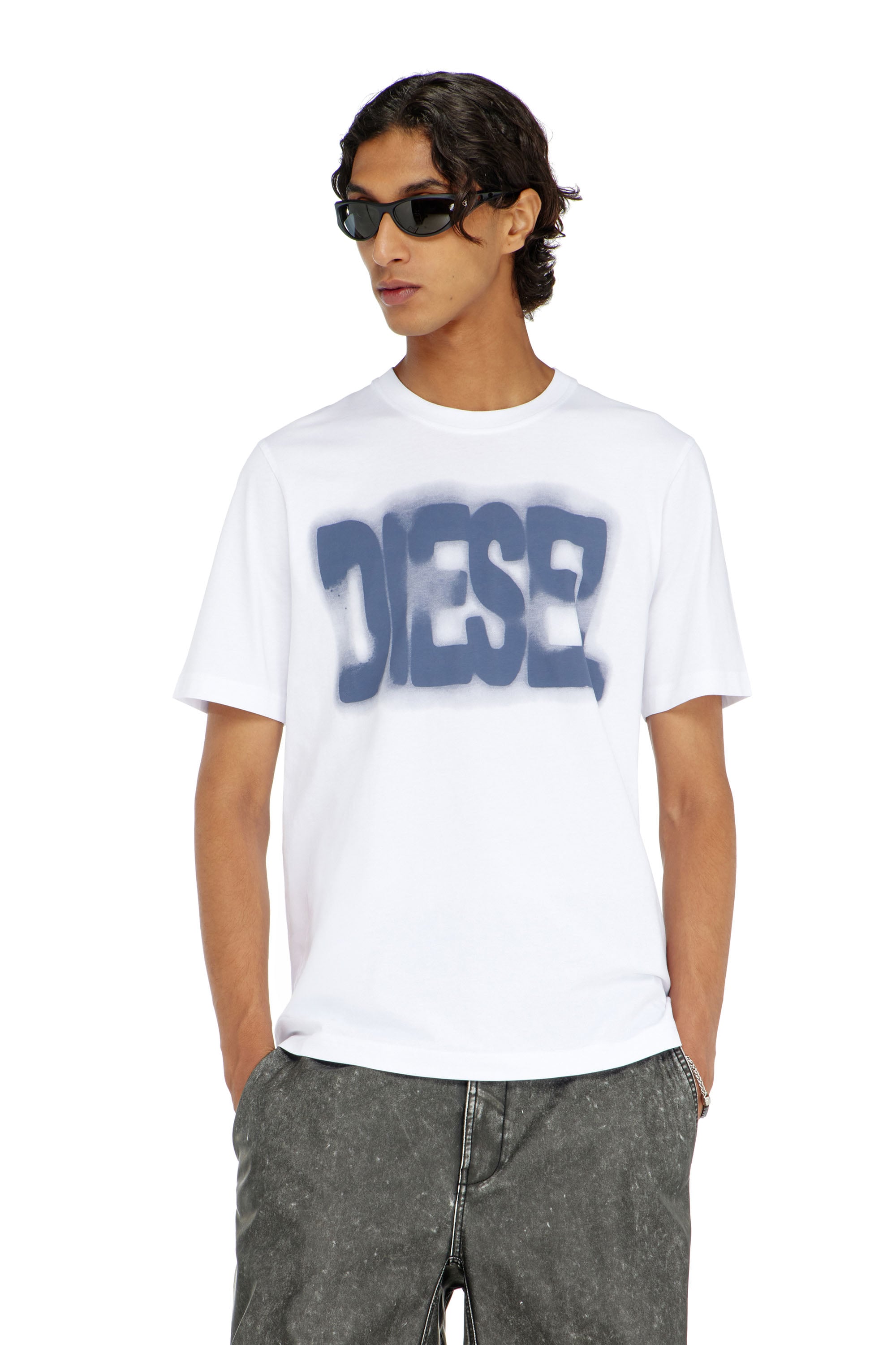 Diesel - T-ADJUST-AA6, Male's Tシャツ in ホワイト - 1