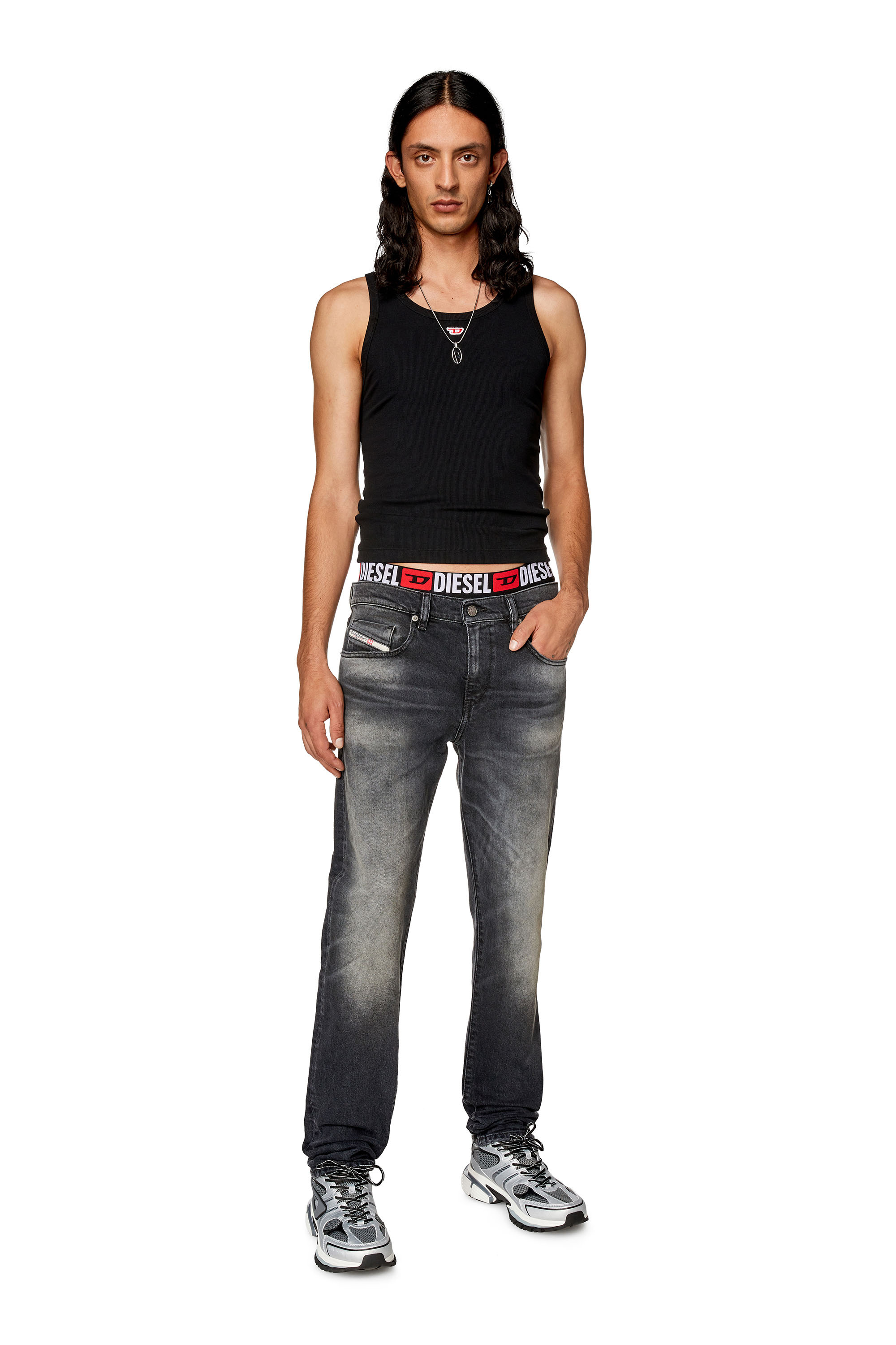 Diesel - Slim Jeans 2019 D-Strukt 09G20, ブラック/ダークグレー - Image 4