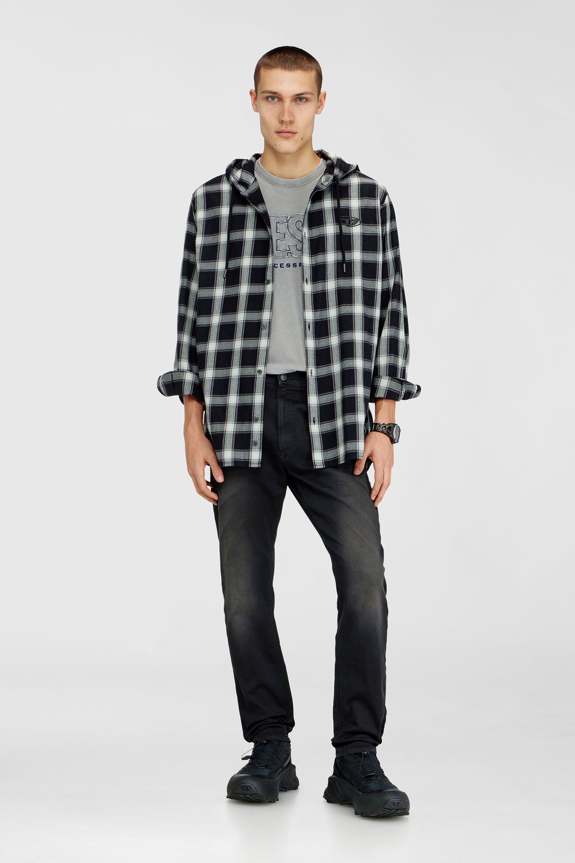 Diesel - Male's Regular 2032 D-Krooley-BW Joggjeans&reg; 0670M, ブラック - 1