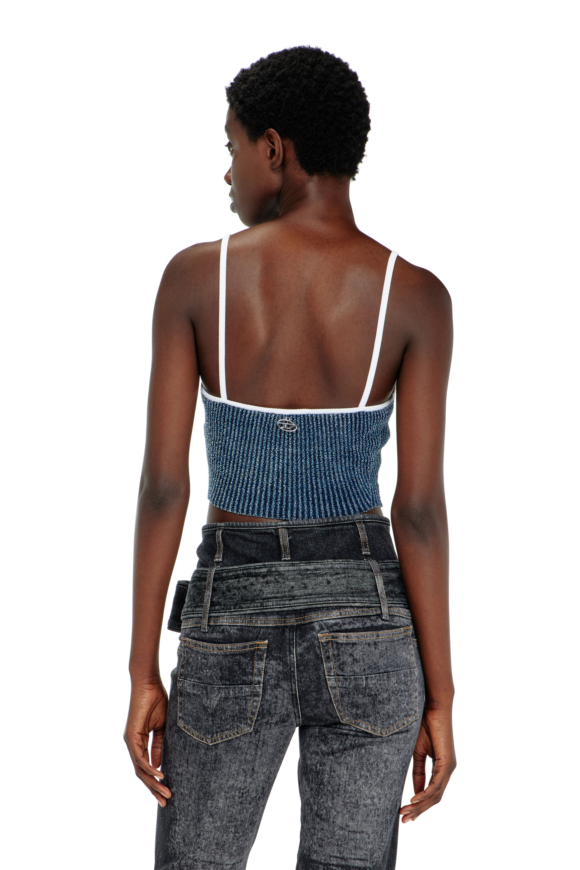 Diesel - M-ESTERE, Female's キャミソールトップ in ブルー/ホワイト - 4
