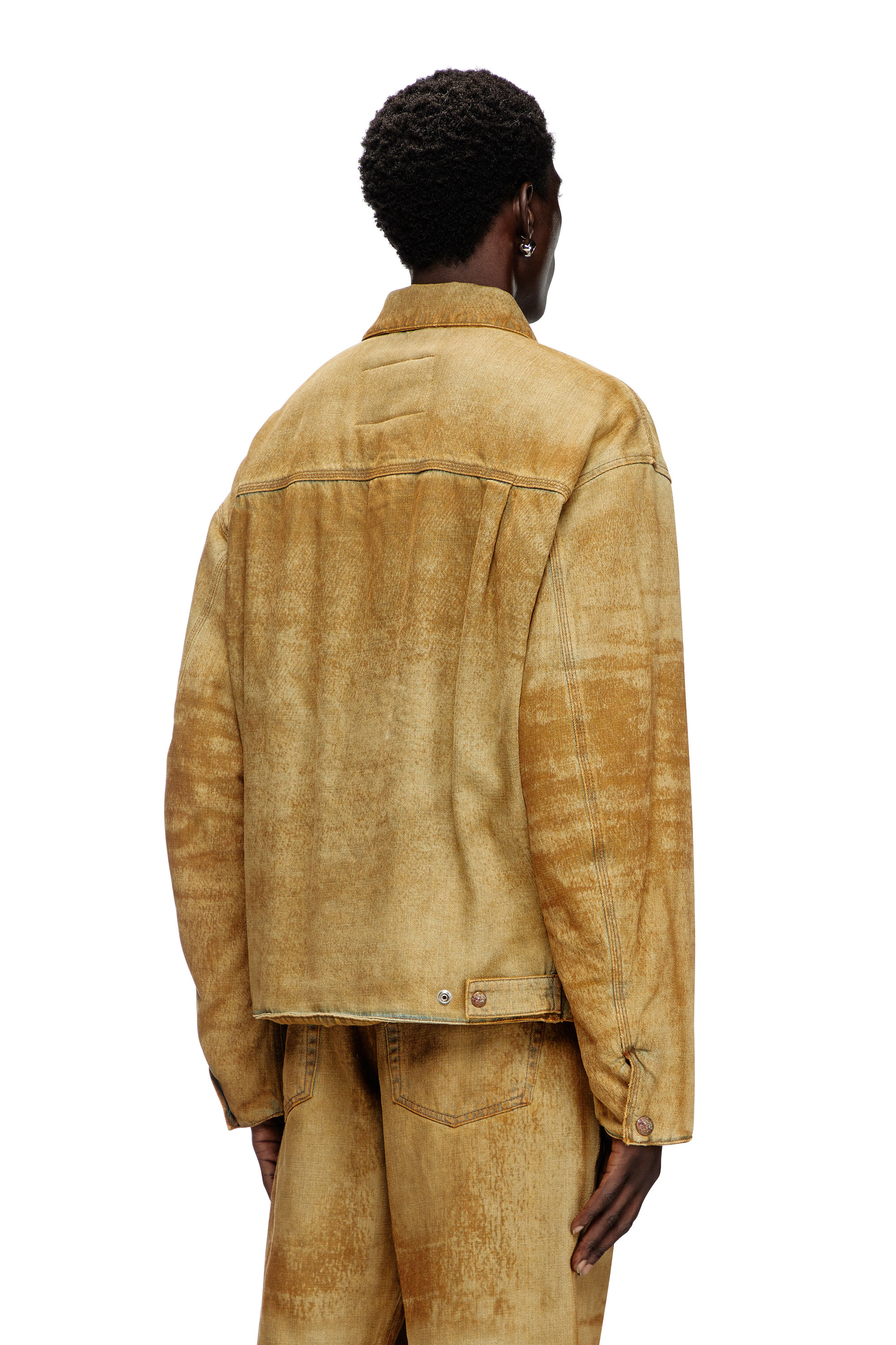 Diesel - D-STACK-FSF, Male's Padded jacket with rust-effect logo in ライトブラウン - 4