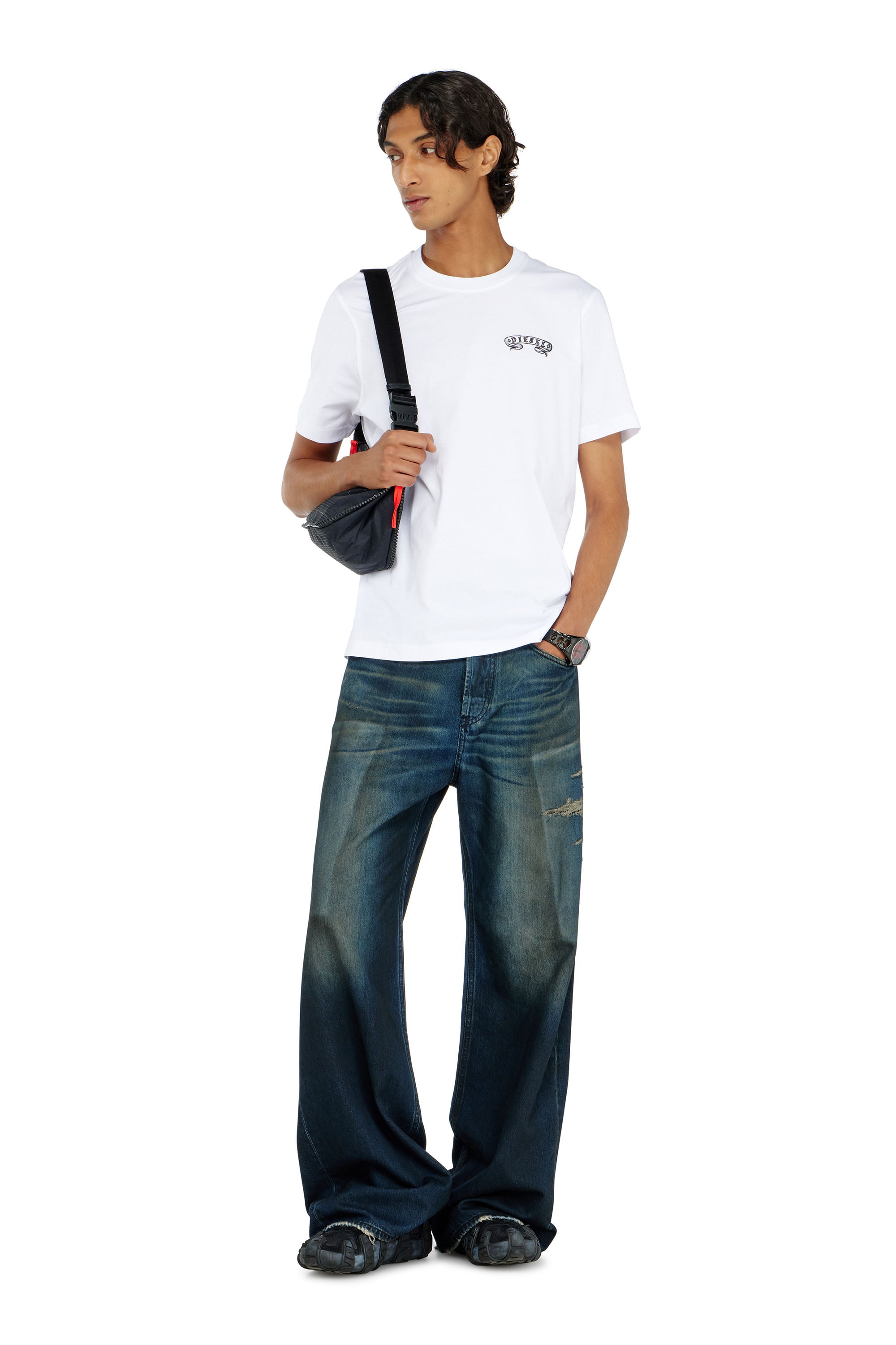 Diesel - T-ADJUST-AA9, Male's Tシャツ in ホワイト - 1