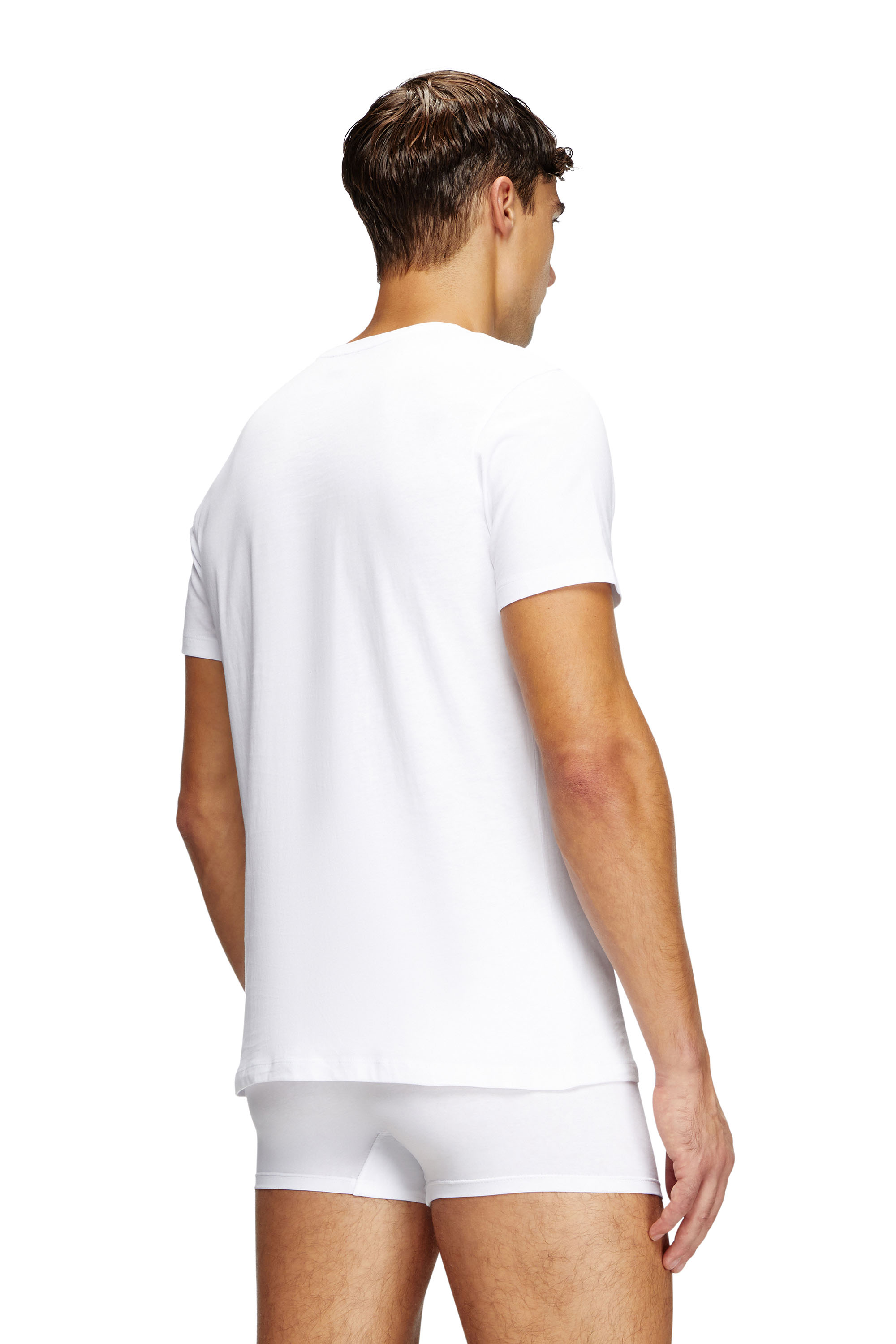 Diesel - MICHAEL-D-BOX-3PACK, Male's Three-pack of V-neck T-shirts in ホワイト - 4