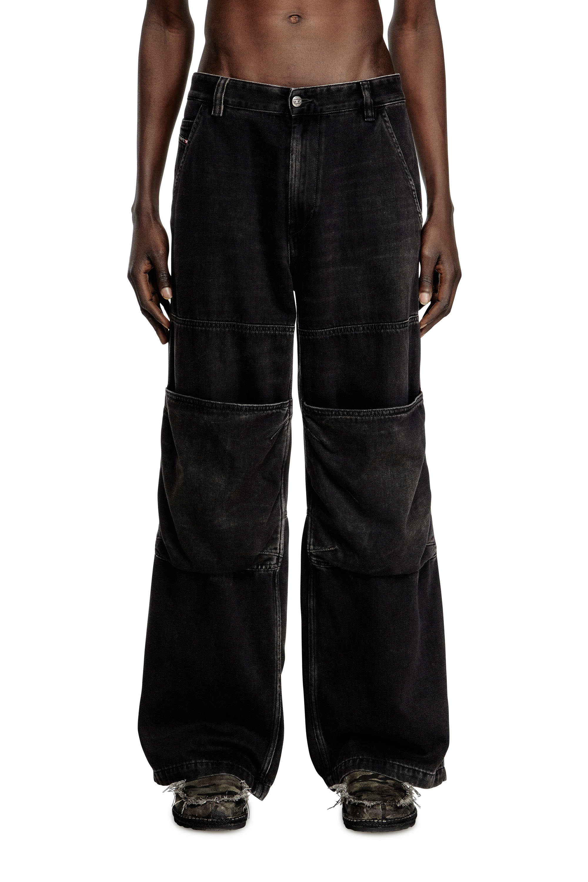 Diesel - Unisex's Relaxed Jeans D-Shift 09J96, ブラック/ダークグレー - 3