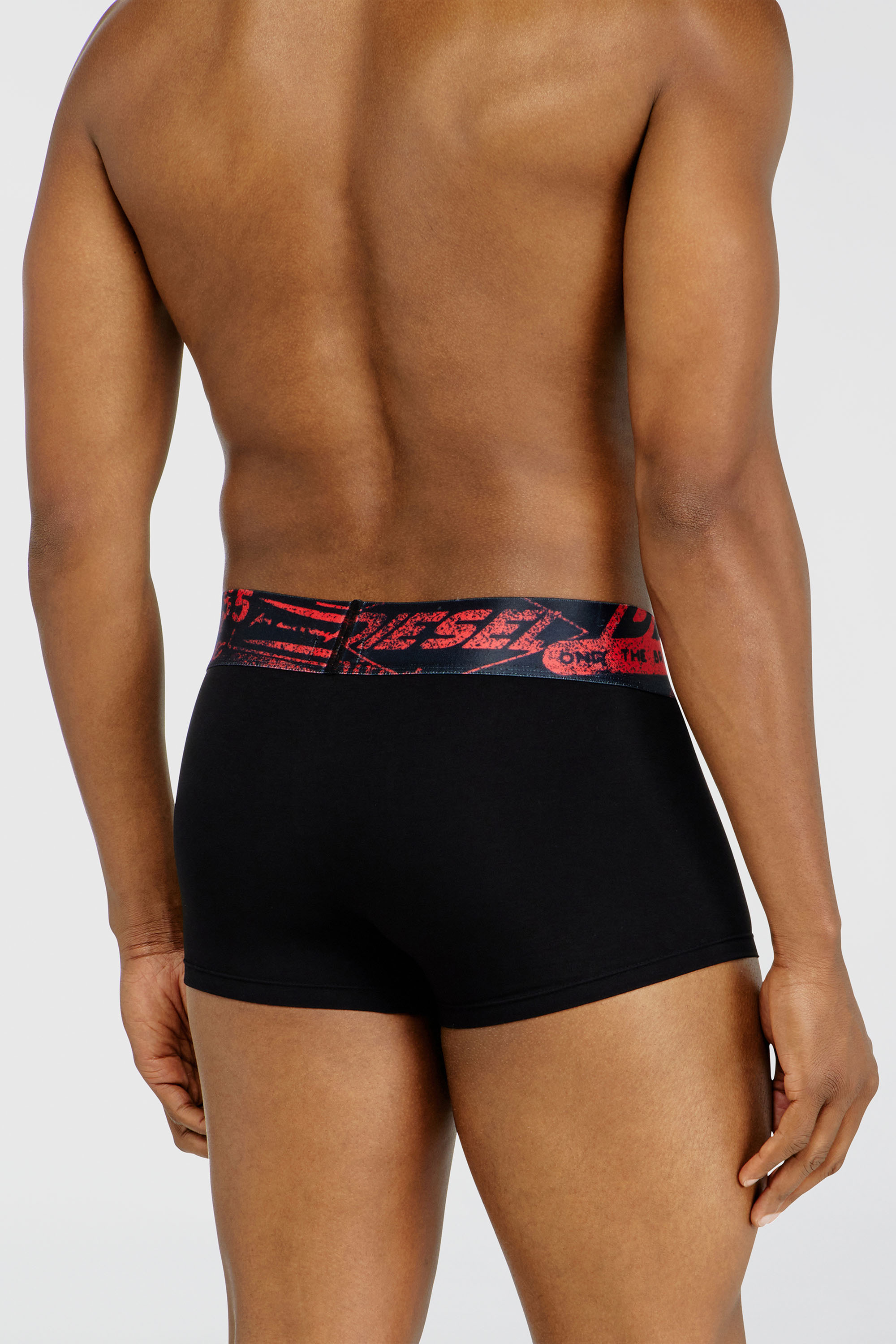 Diesel - DAMIEN-D-POP-55, Male's ボクサーパンツ in ブラック/レッド - 4