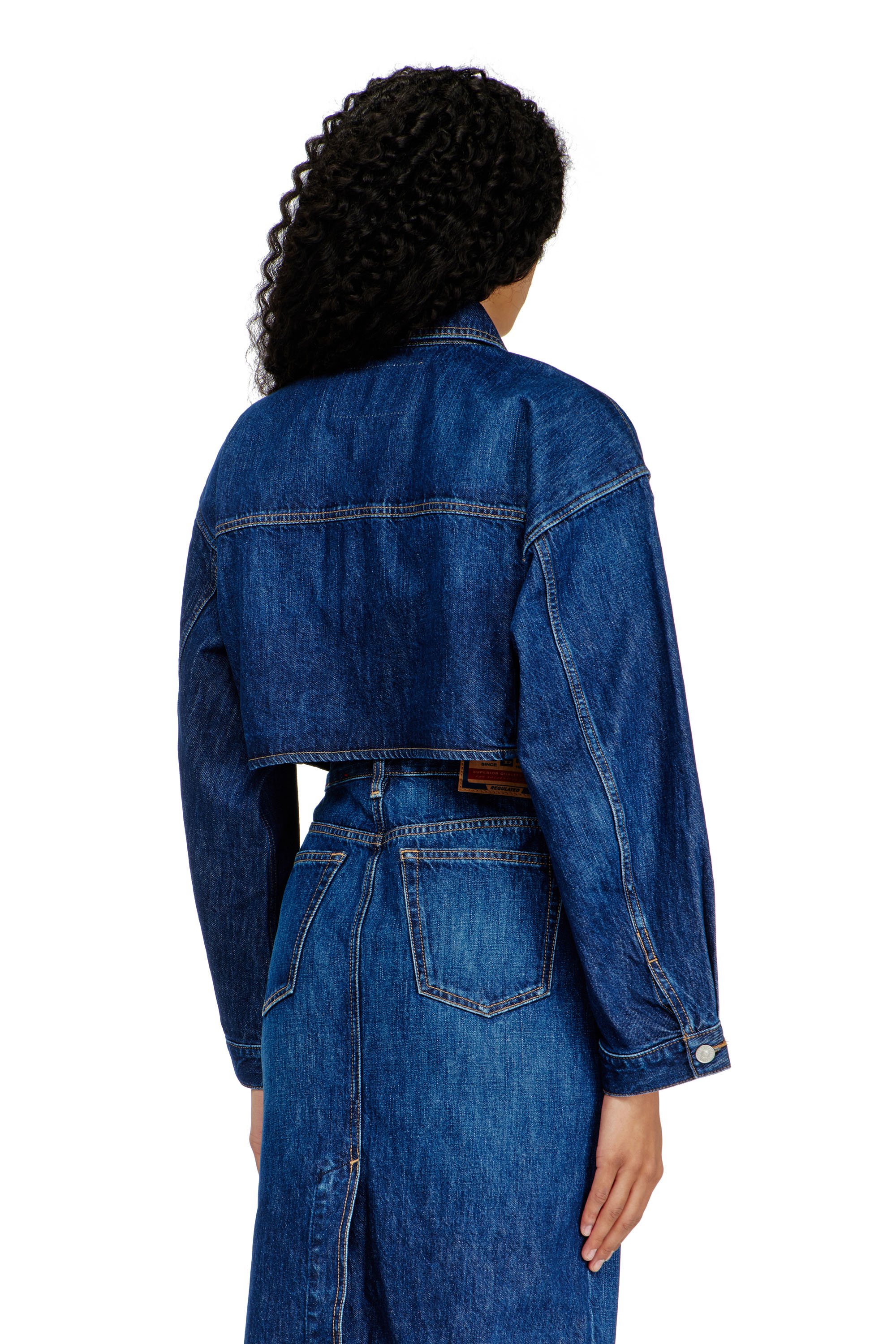 Diesel - DE-MALLEY, Female's デニムジャケット in ミディアムブルー - 4