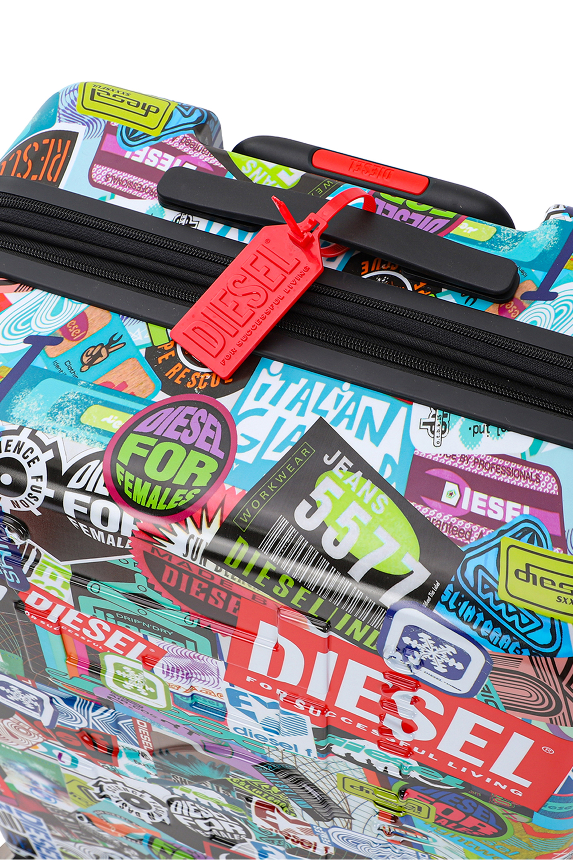 Diesel - DIESEL PC PRINTED TROLLEY-STICKERS- DSL0, Unisex's Sticker style suitcase size M in マルチカラー - 2