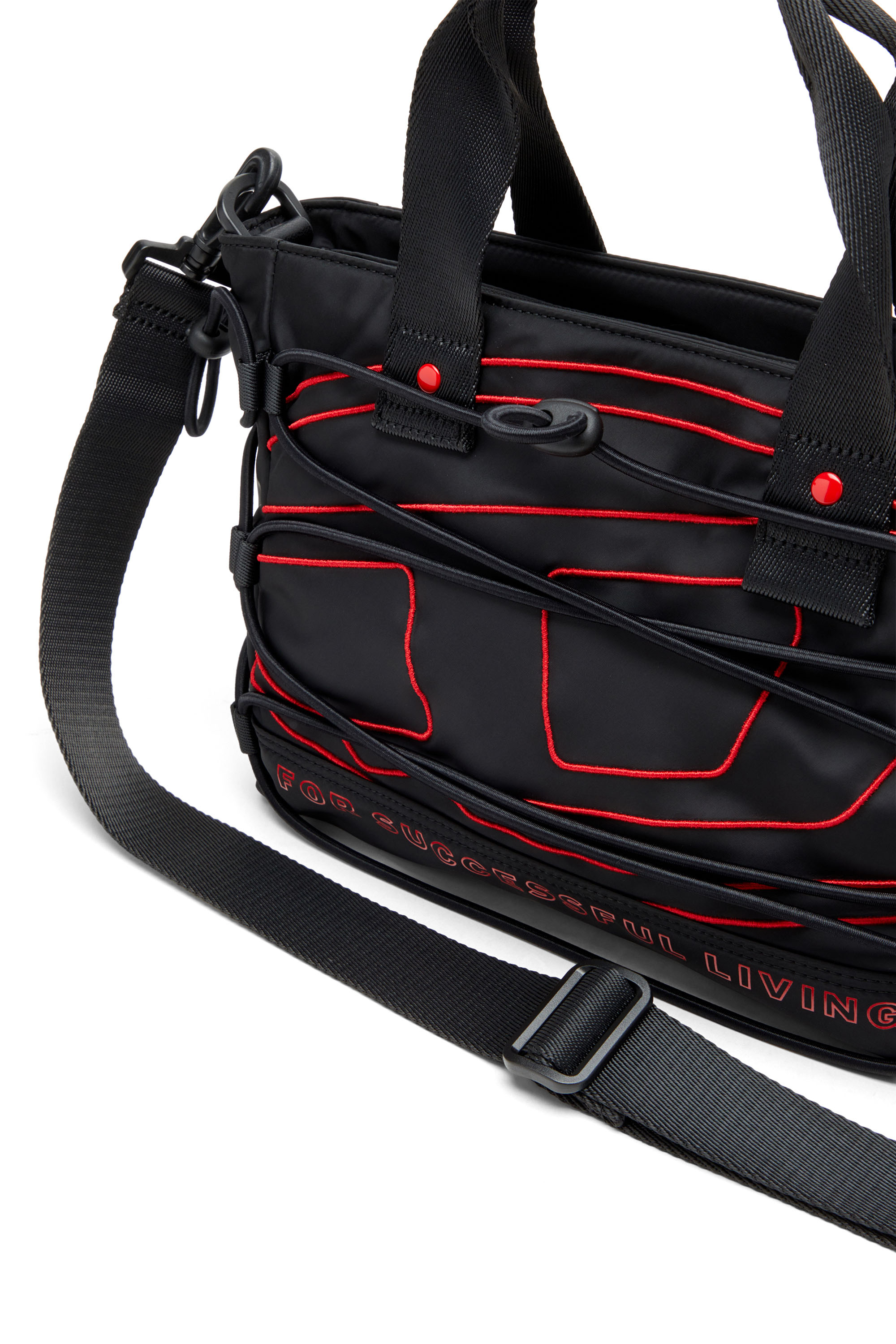 TECH-D TOTE S X Tech-D-Small nylon tote bag with Oval D