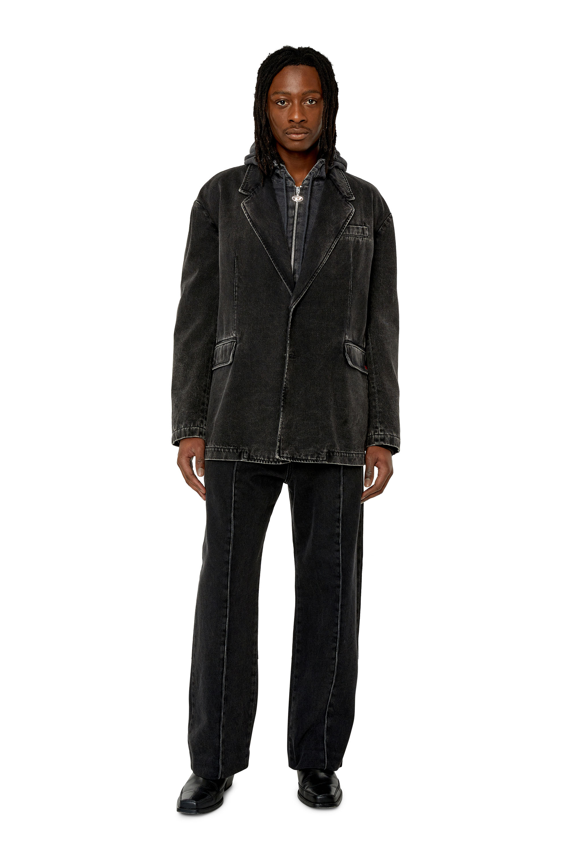 Diesel - Straight Jeans D-Chino-Work 09B88, ブラック/ダークグレー - Image 4
