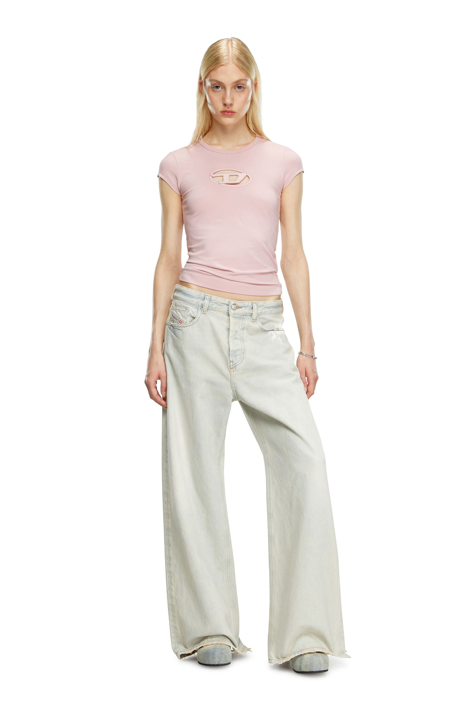 Diesel - T-ANGIE, Female's Tシャツ in フェースパウダー - 2