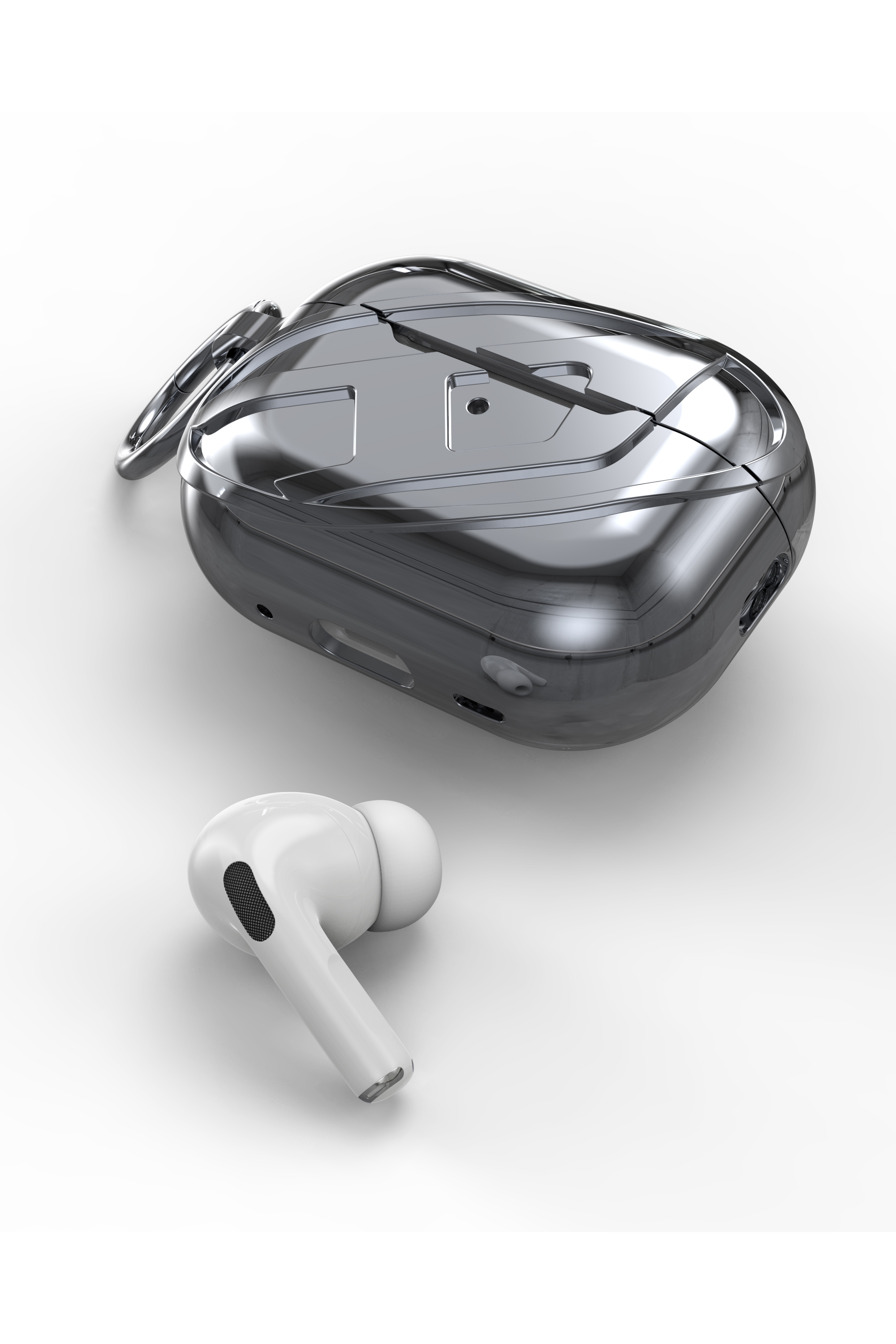 Diesel - 60274 MOULDED CASE, Unisex's Airpods Case Airpods Pro / Pro 2 in グレー - 4