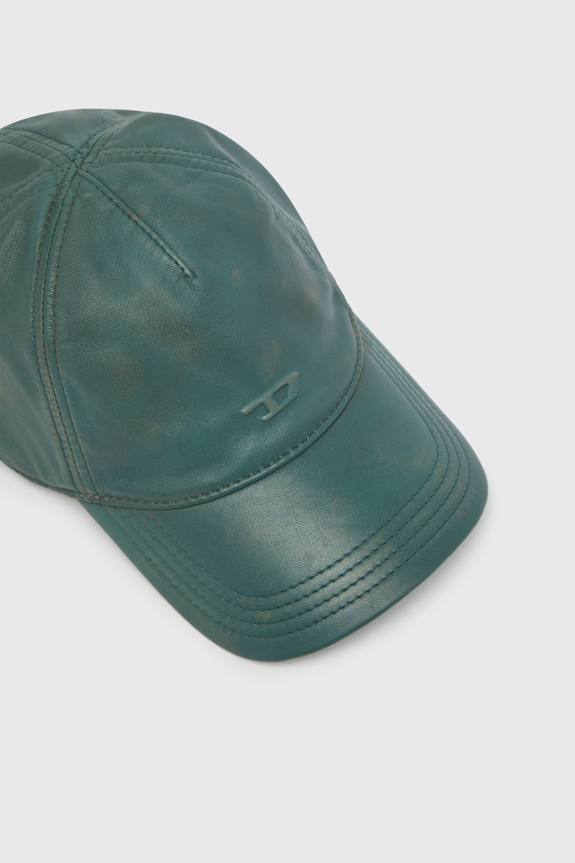 Diesel - C-ASPO, Male's Baseball cap in treated leather in null - 3