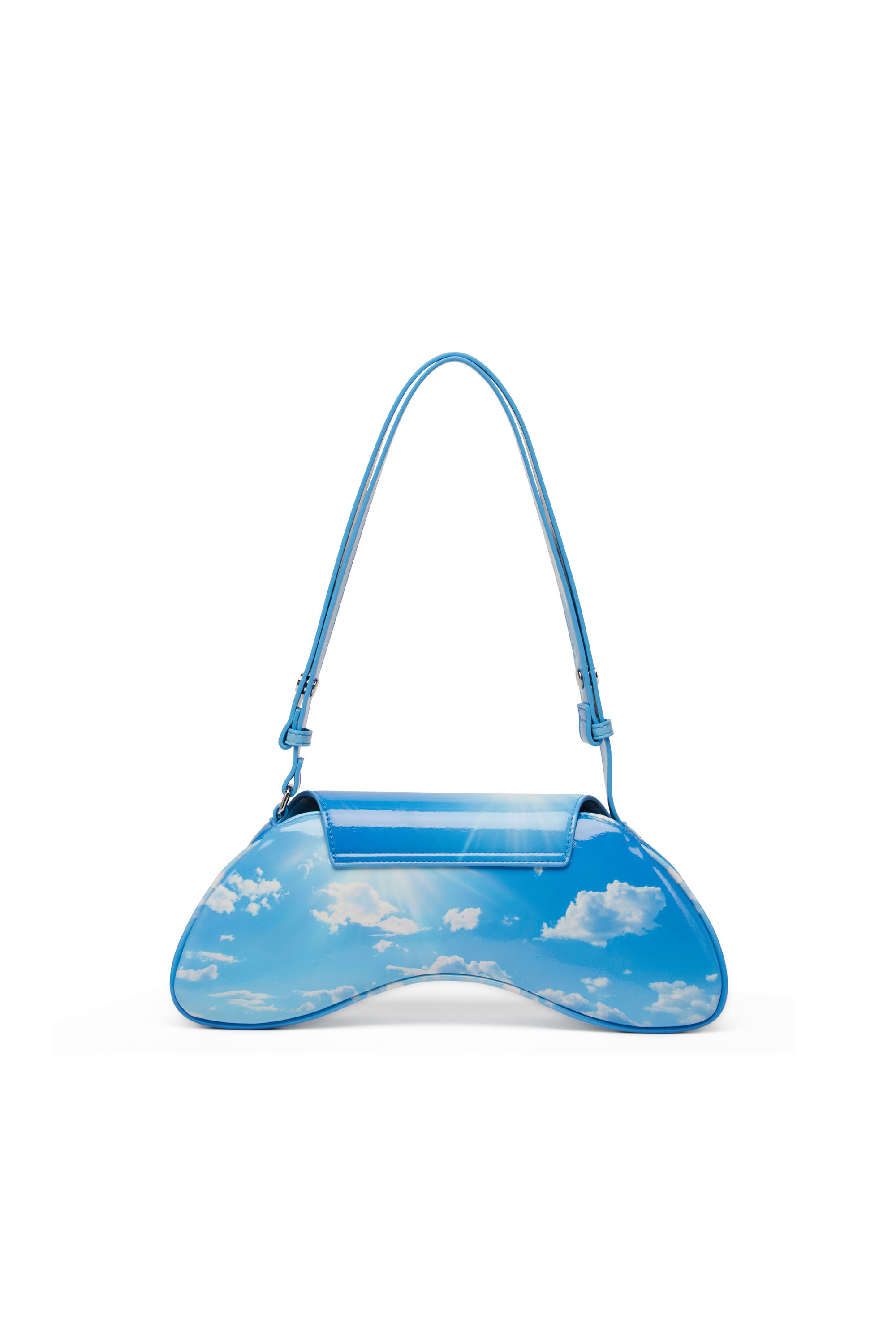 Diesel - PLAY CROSSBODY, Female's Play-Shoulder bag in printed glossy PU in ライトブルー - 2