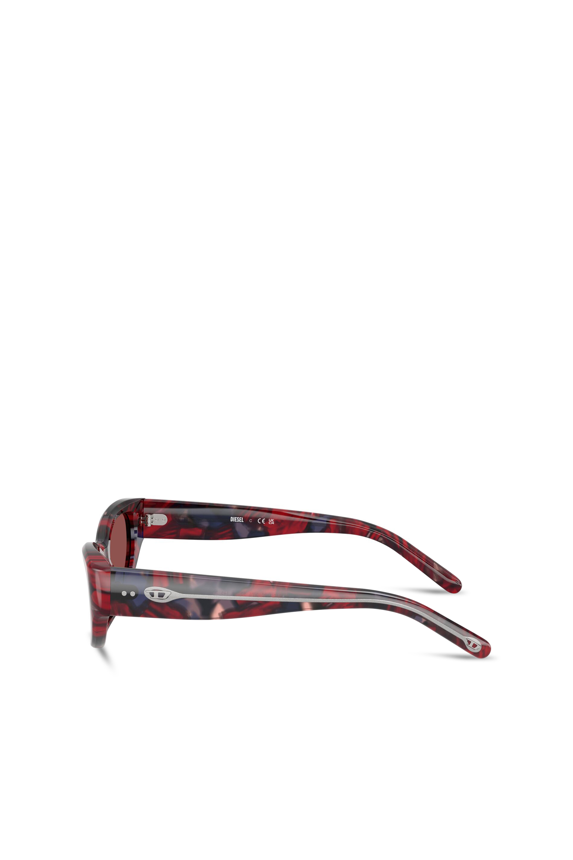 Diesel - 0DL2010U, Unisex's Cat-eye style sunglasses in レッド/ブラウン - 5
