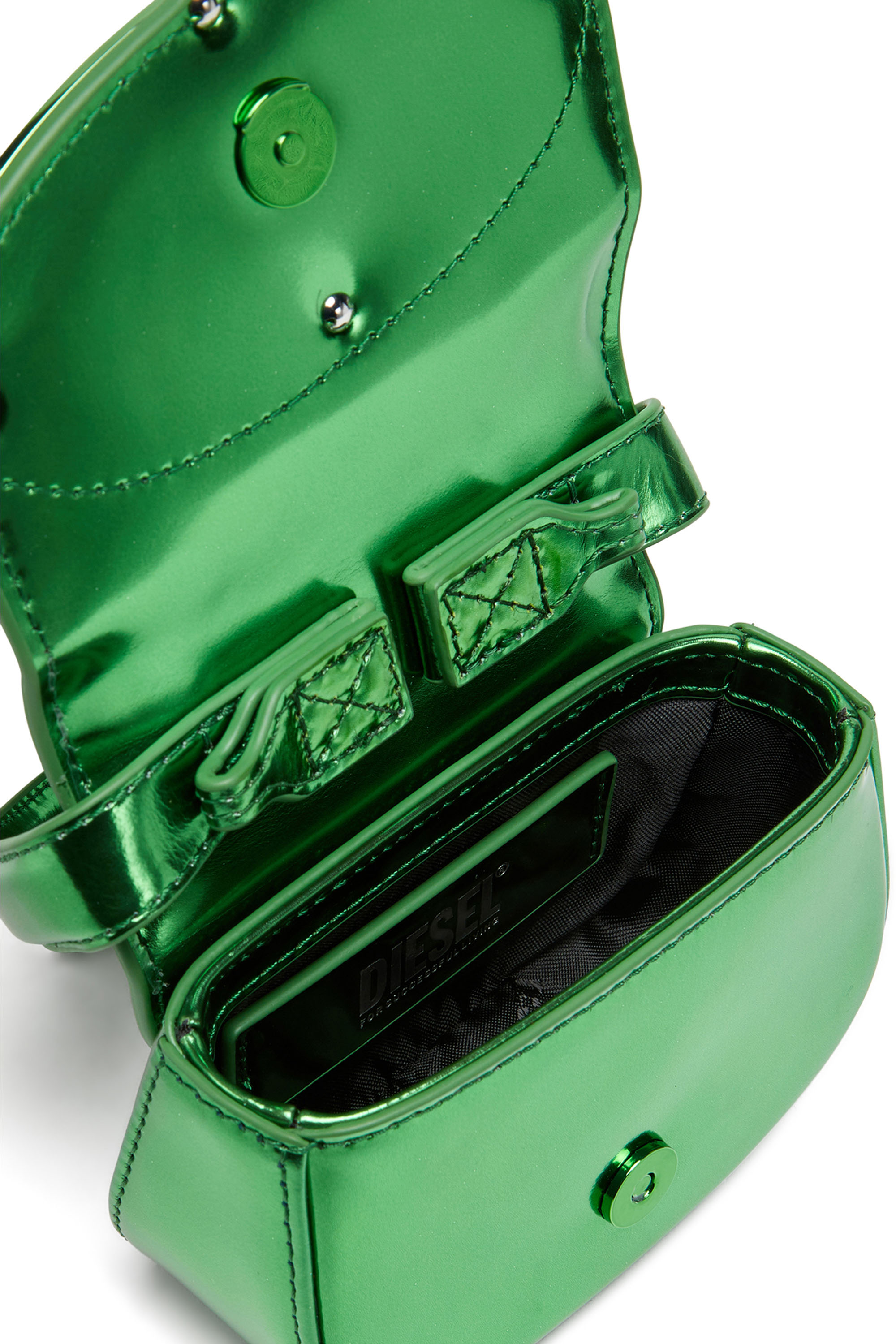 Diesel - 1DR-XS-S, Female's カウレザーショルダーバッグXS in グリーン - 4