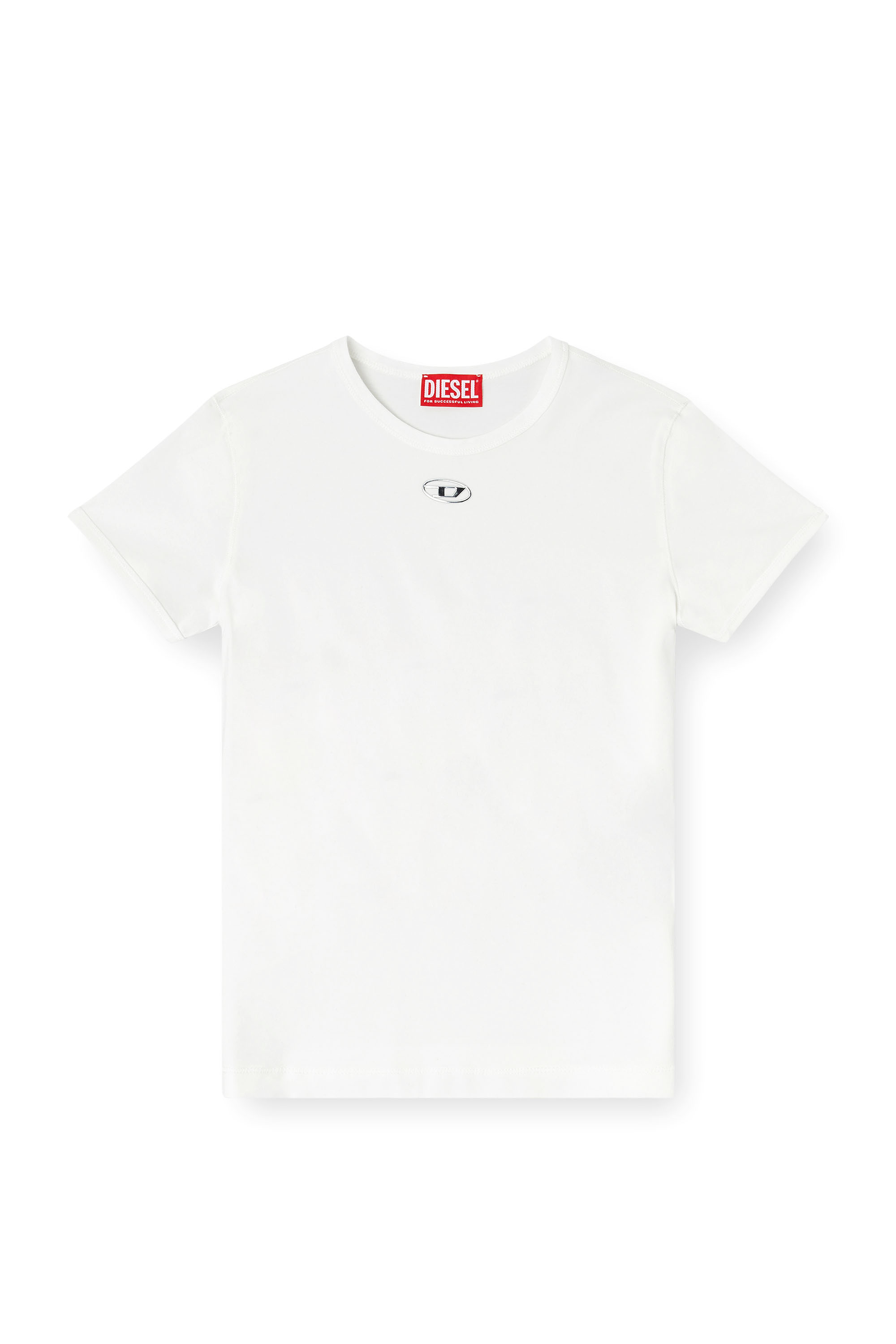 Diesel - T-UNCUTIESLONG-OD, Female's 半袖トップ in ホワイト - 3