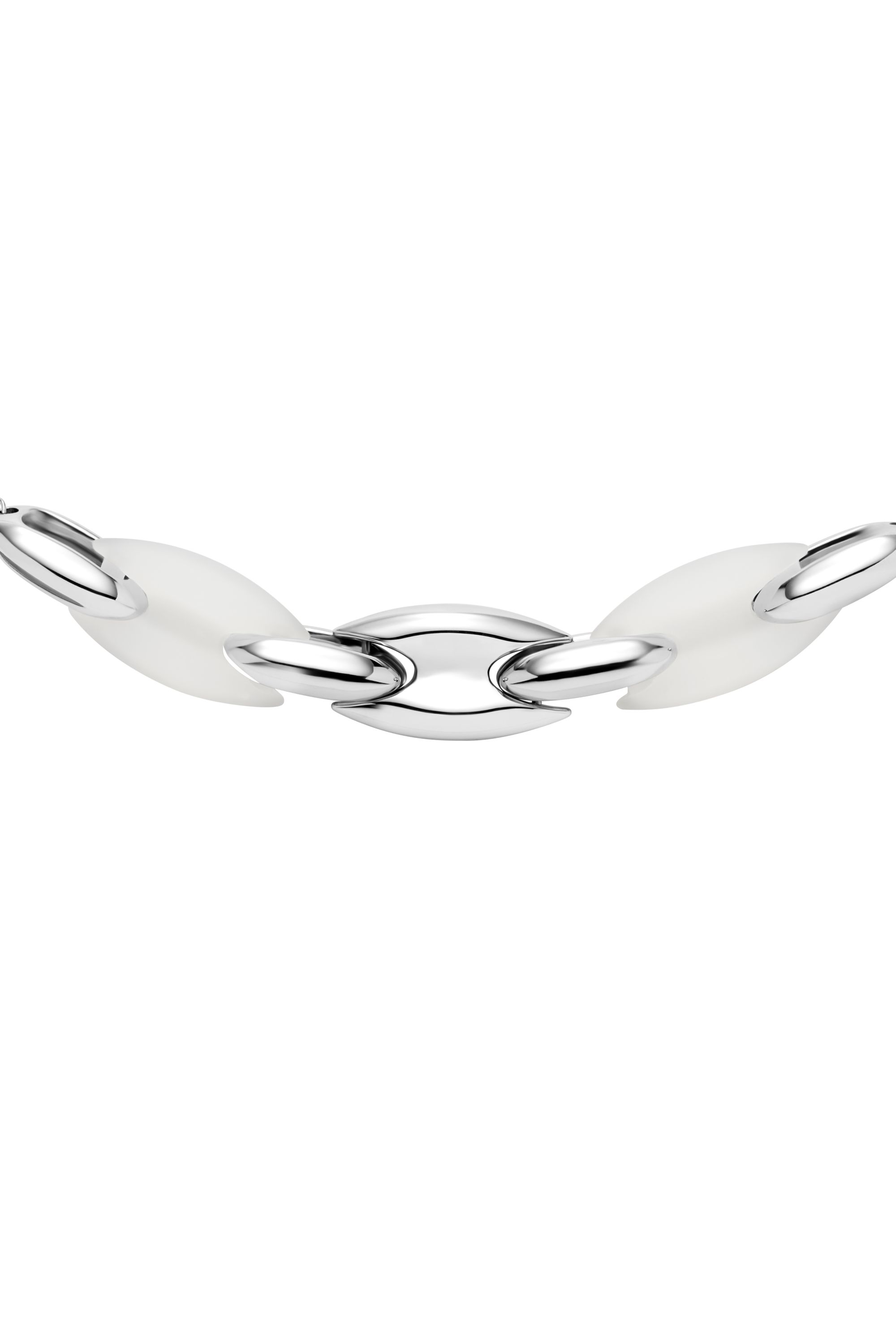 Diesel - DX1616040, Unisex's Stainless Steel and Silicone Metamorph Chain Necklace in シルバー - 2