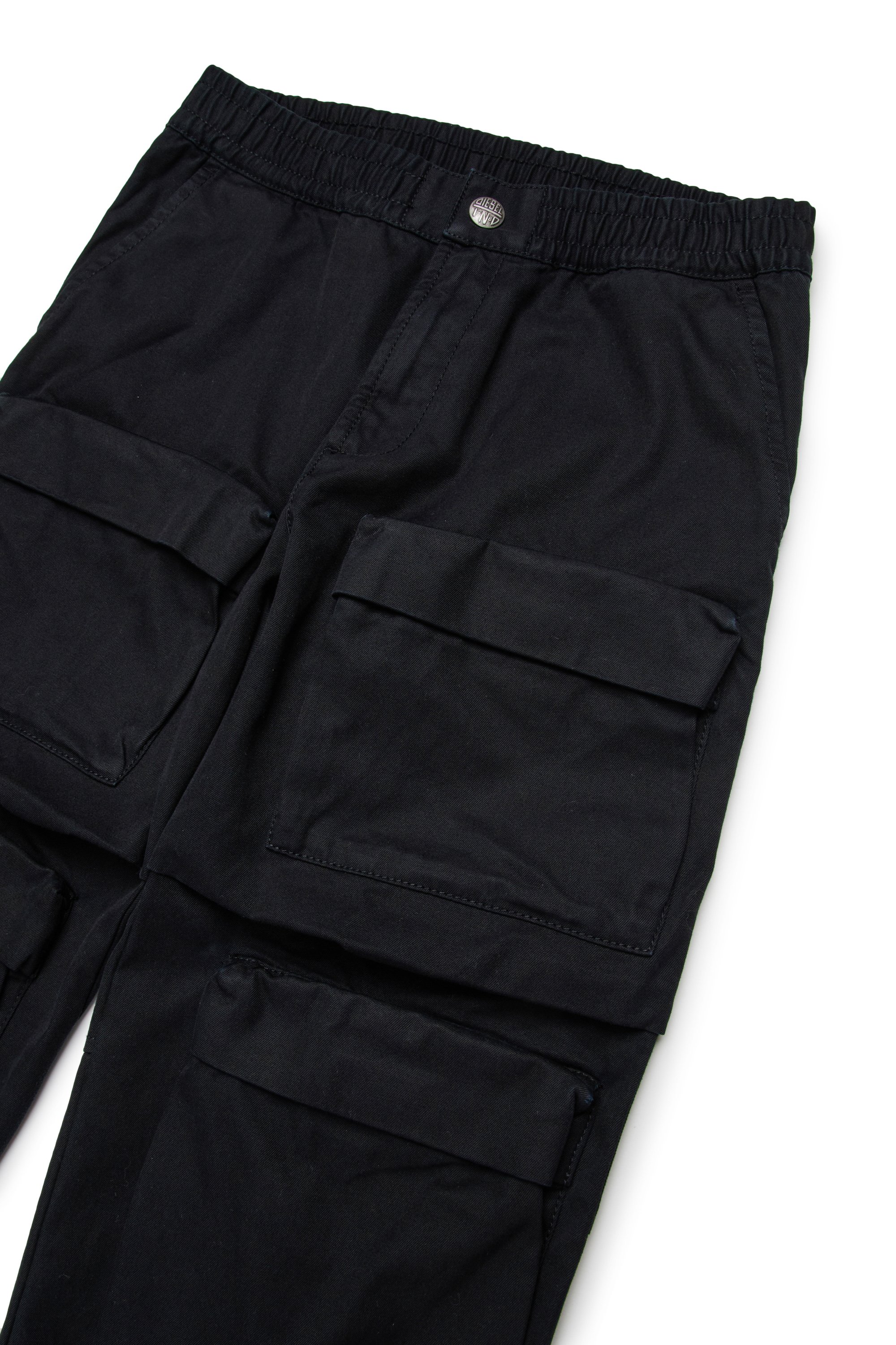 Diesel - PDANZEL, Unisex's Cotton cargo pants with multiple pockets in ブラック - 3