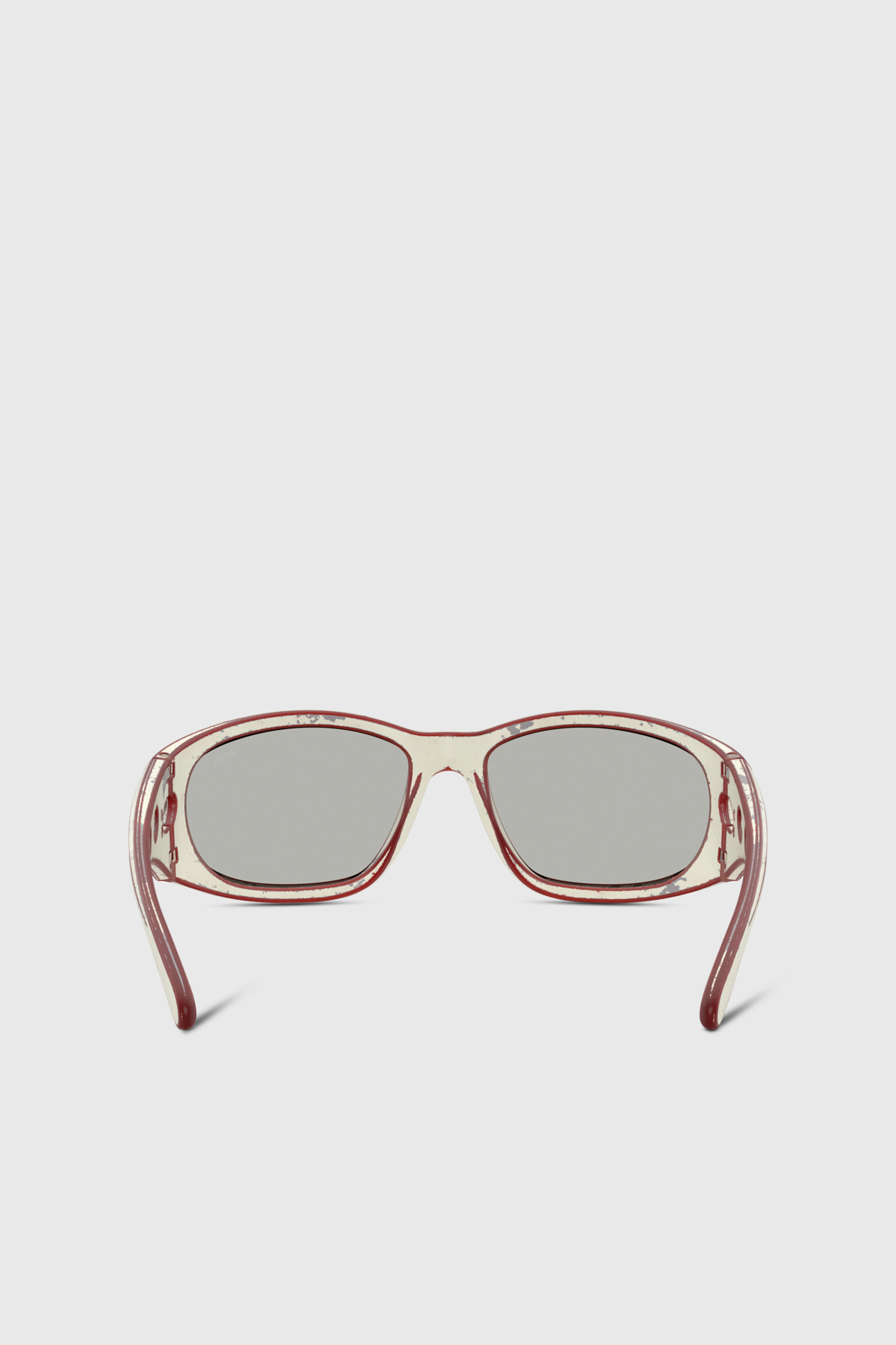 Diesel - 0DL3012U, Unisex's Rectangle sunglasses in イエロー/レッド - 3