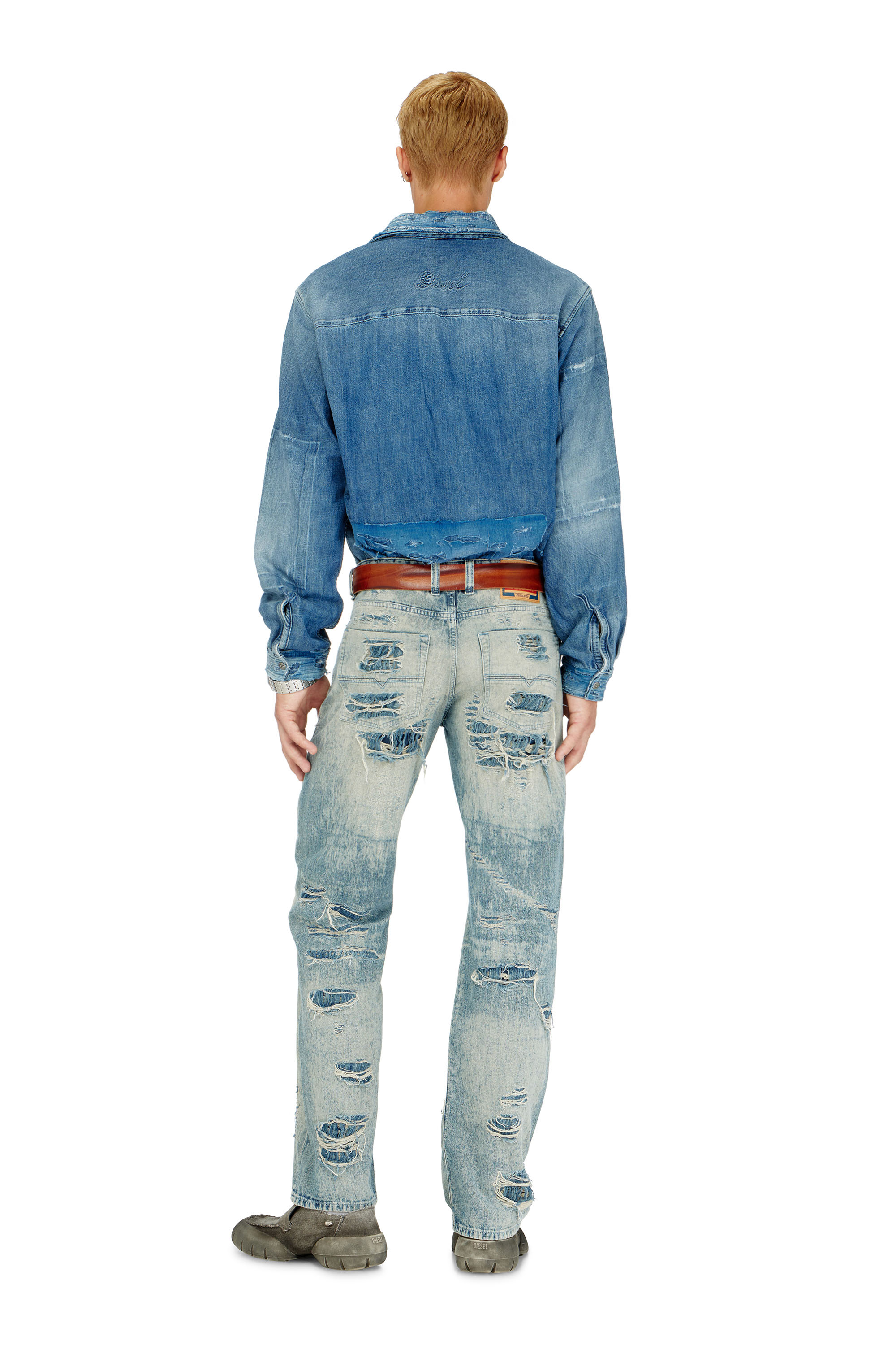 Diesel - Male's Relaxed Jeans 1980 D-Eeper 068YM, ミディアムブルー - 3