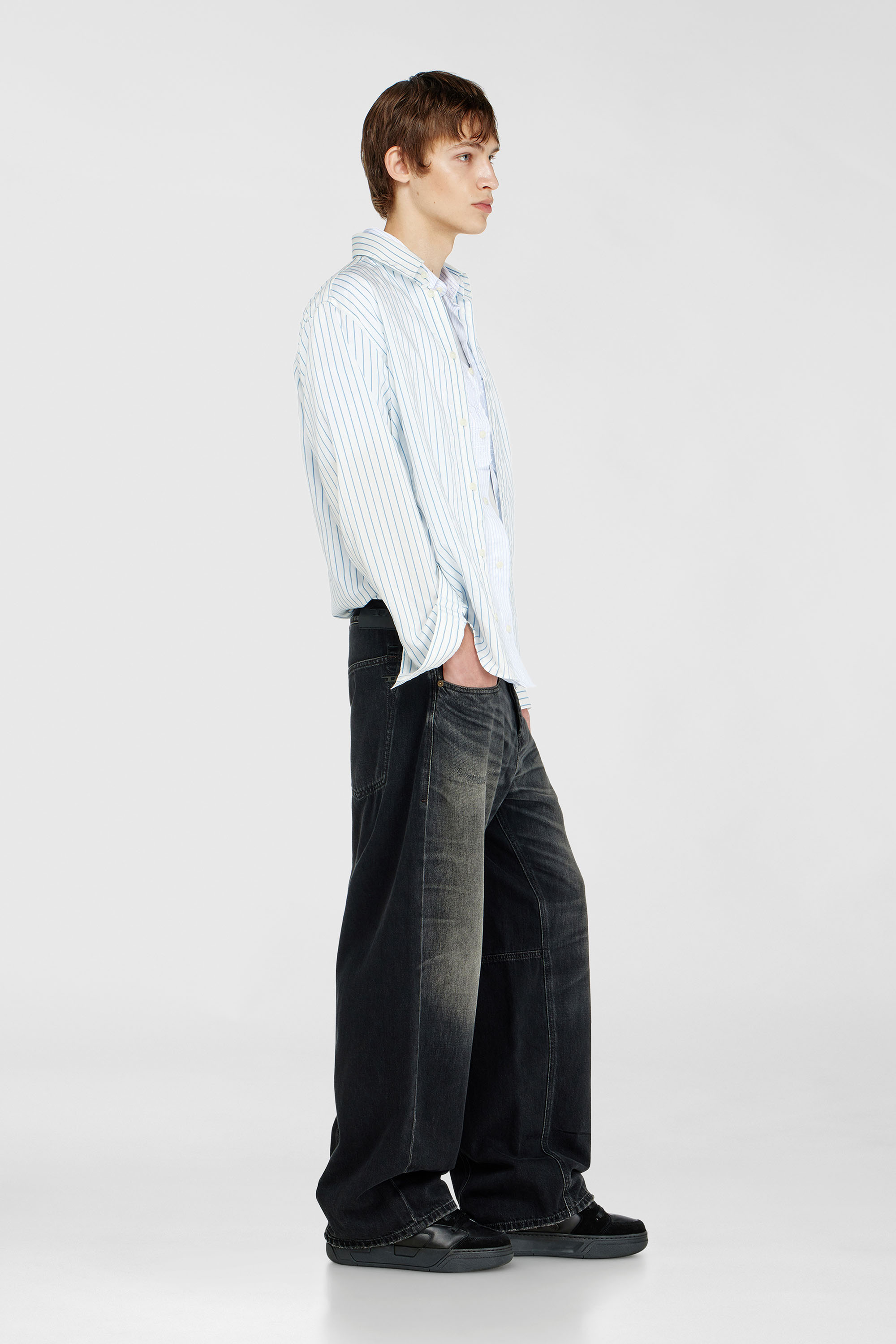Diesel - Unisex's Relaxed Jeans 1997 D-Enim-M 09P65, ブラック/ダークグレー - 2
