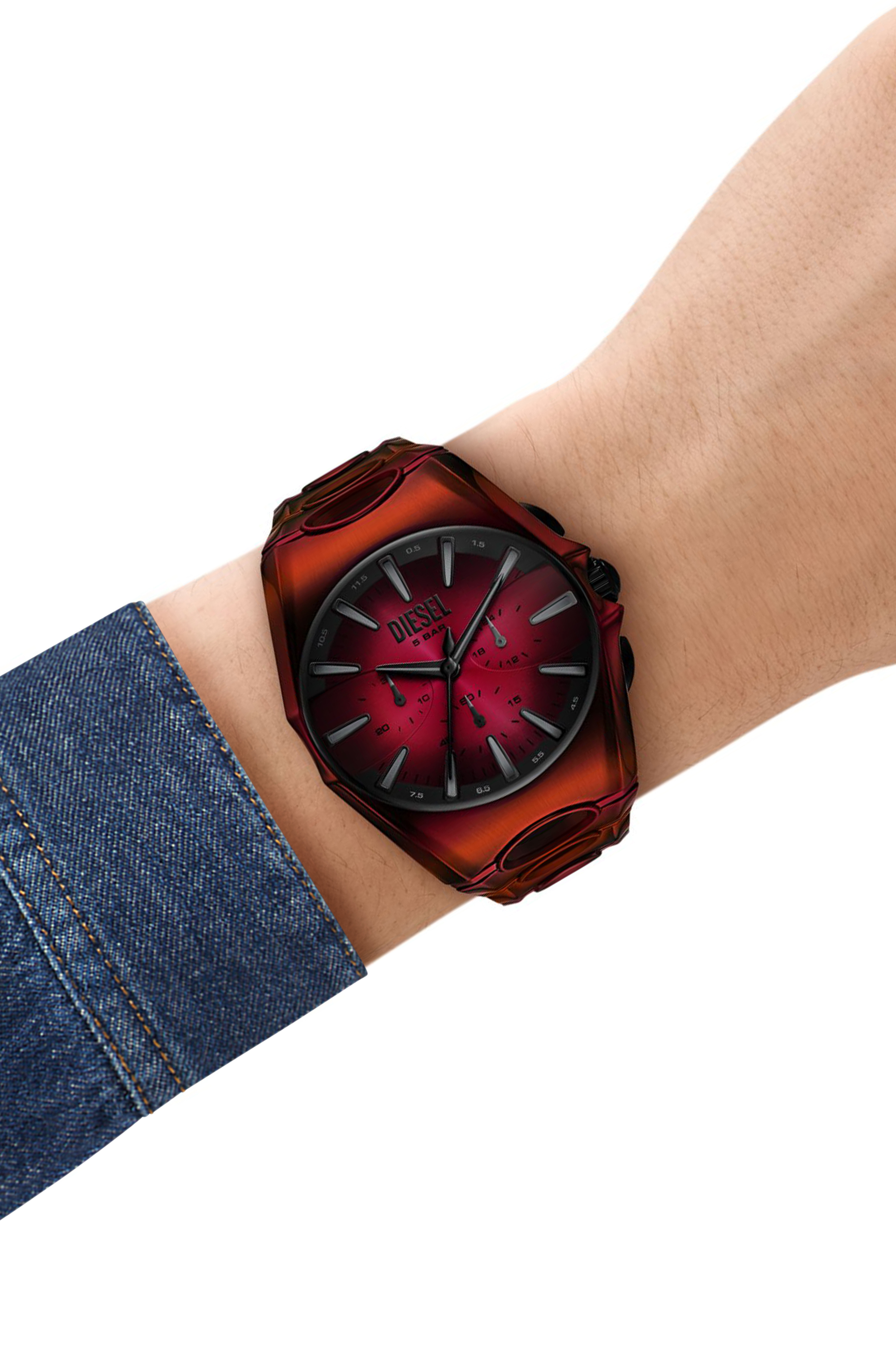 Diesel - DZ4693 WATCH, Male's D-Curve red stainless steel watch in レッド - 4