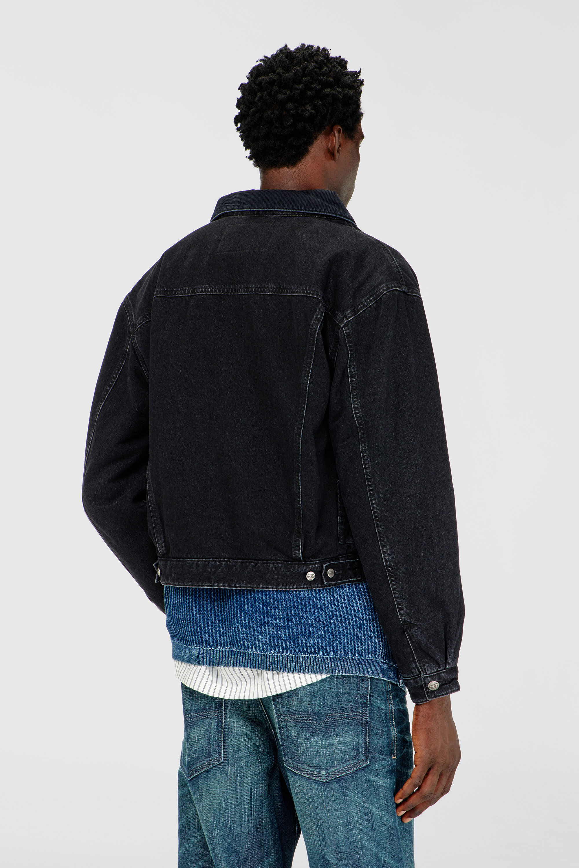 Diesel - D-RANGER-T, Unisex's デニムジャケット in ブラック - 5