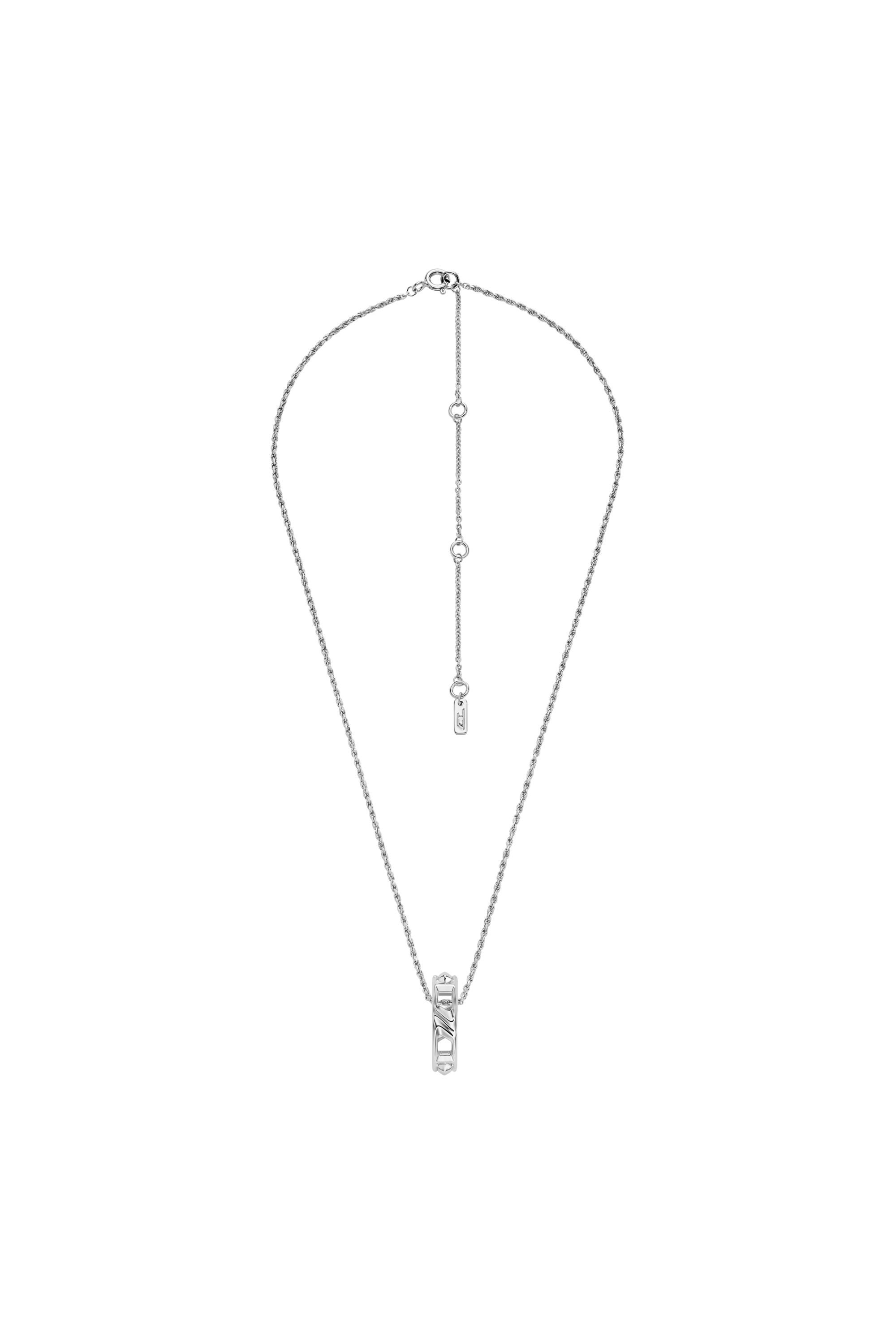 Diesel - DL1367040 STERLING SILVER JEWEL, Unisex's Sterling silver pendant necklace in シルバー - 1