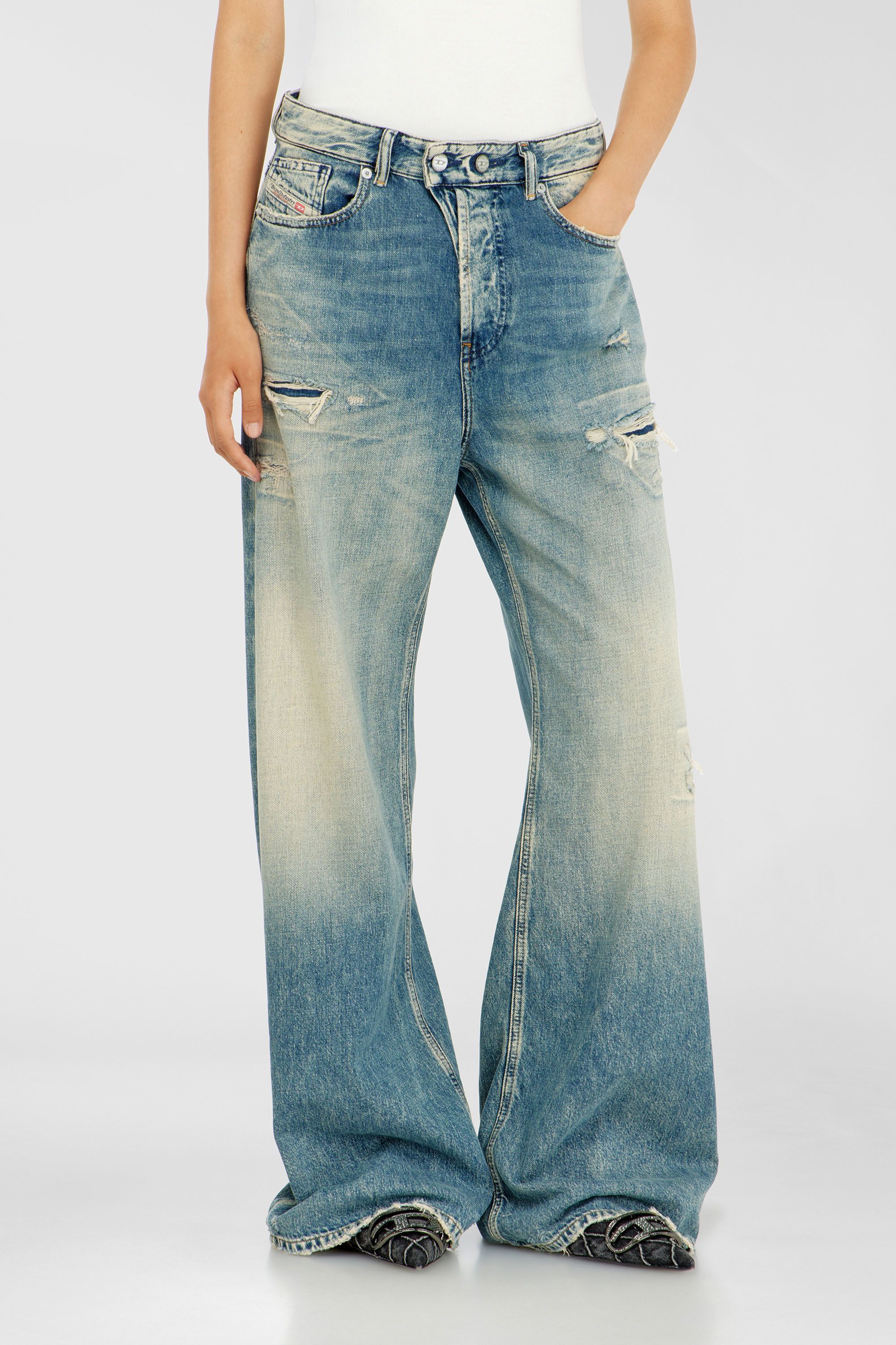 Diesel - Female's Relaxed Jeans 1996 D-Sire 09P62, ミディアムブルー - 2