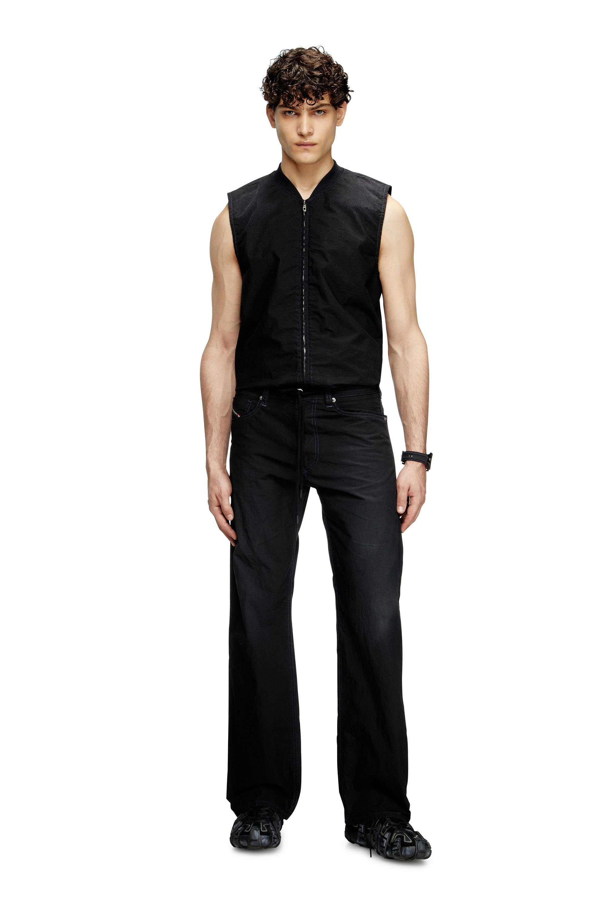 Diesel - Male's Relaxed 2080 D-Reel Joggjeans® 068SJ, ブラック/ダークグレー - 2