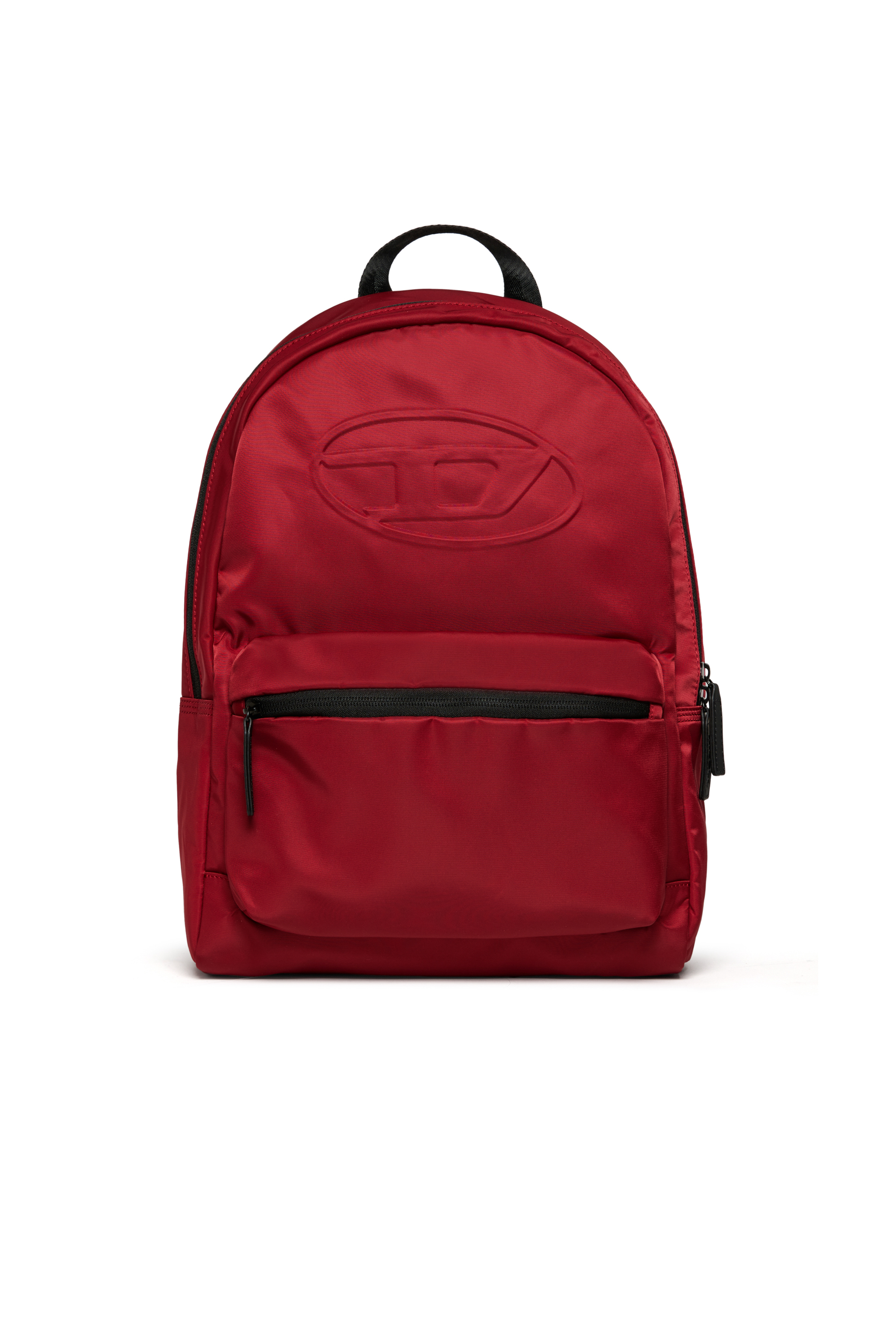 Diesel - WOVAL, Unisex's Nylon backpack with embossed Oval D in レッド - 2