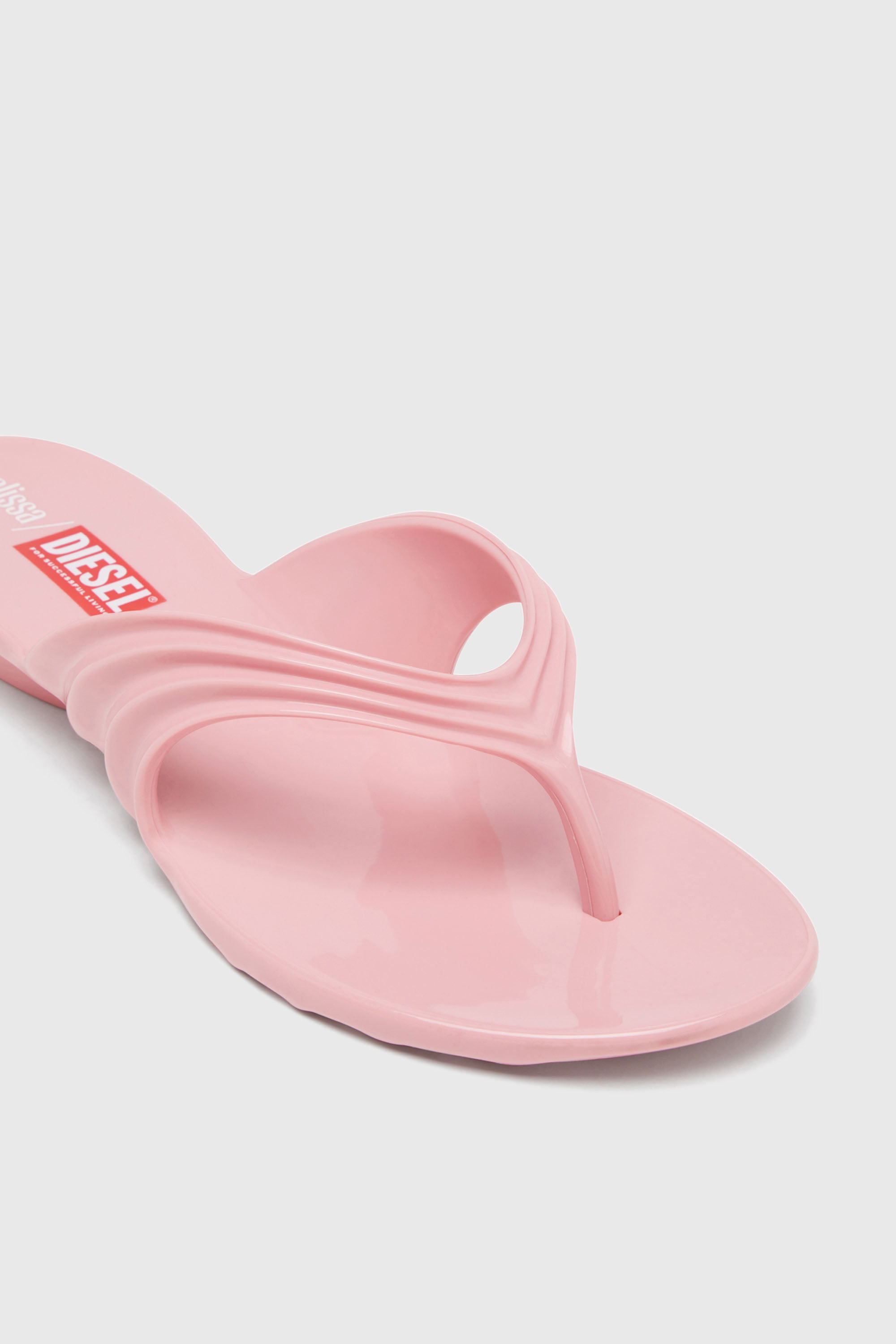 Diesel - MELISSA QUANTUM THONG, Female's Sculptural flip-flops in Melflex&reg; in ピンク / ホワイト - 7