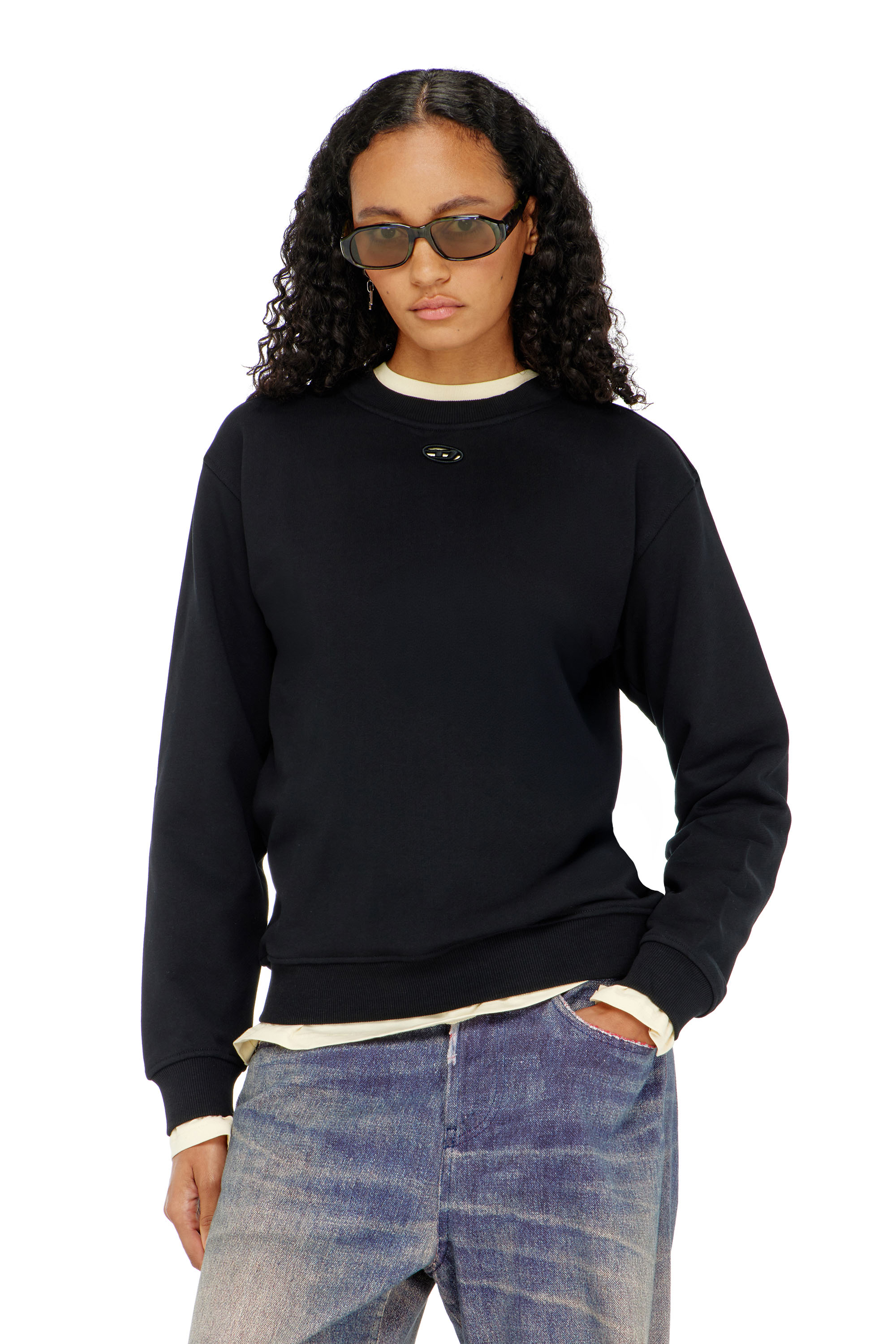 Diesel - F-NORMY-OD, Female's プルオーバースウェット in ブラック - 3