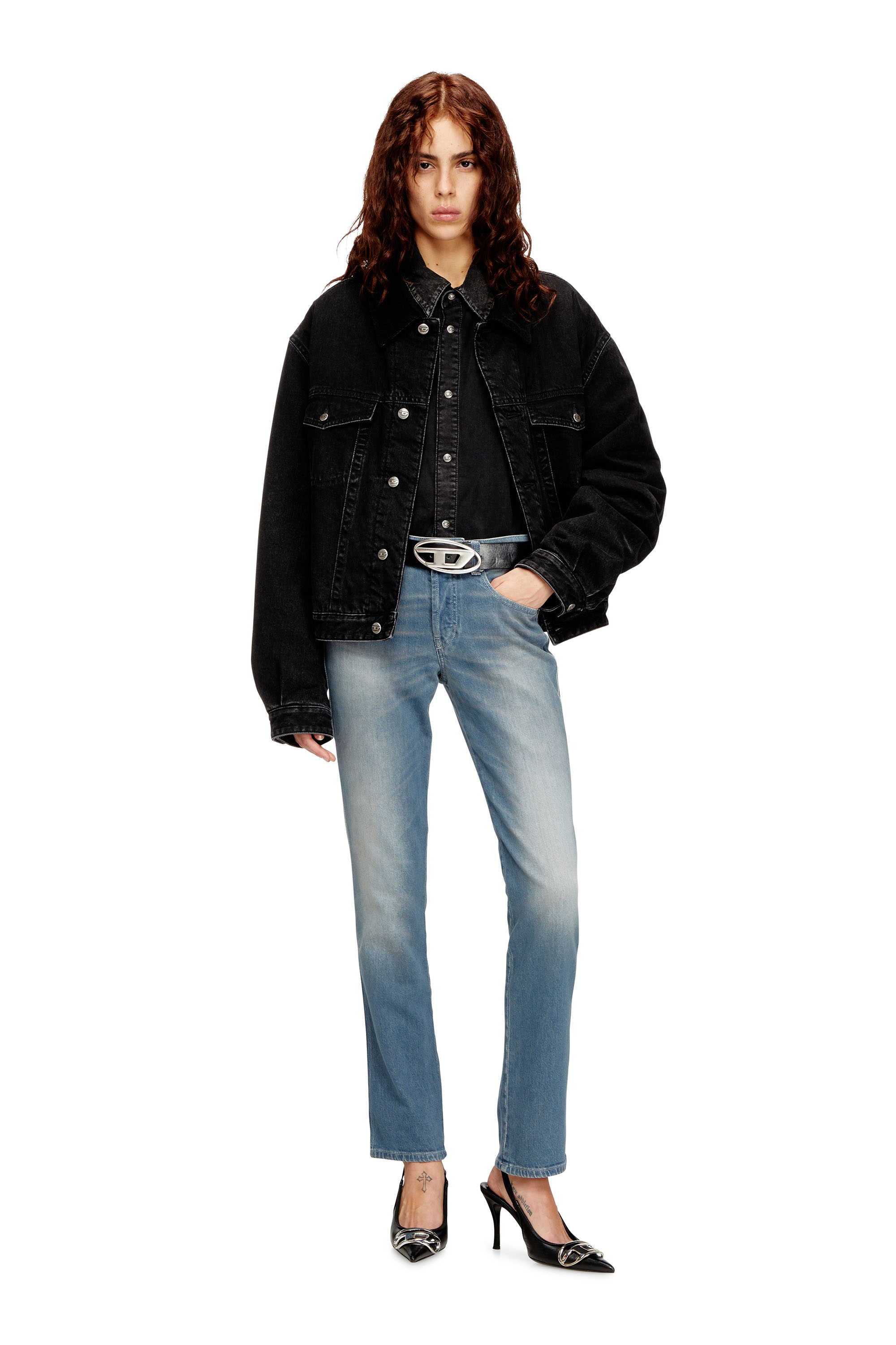 Diesel - Female's Slim Jeans 1992 D-Jiann 09N75, ミディアムブルー - 1