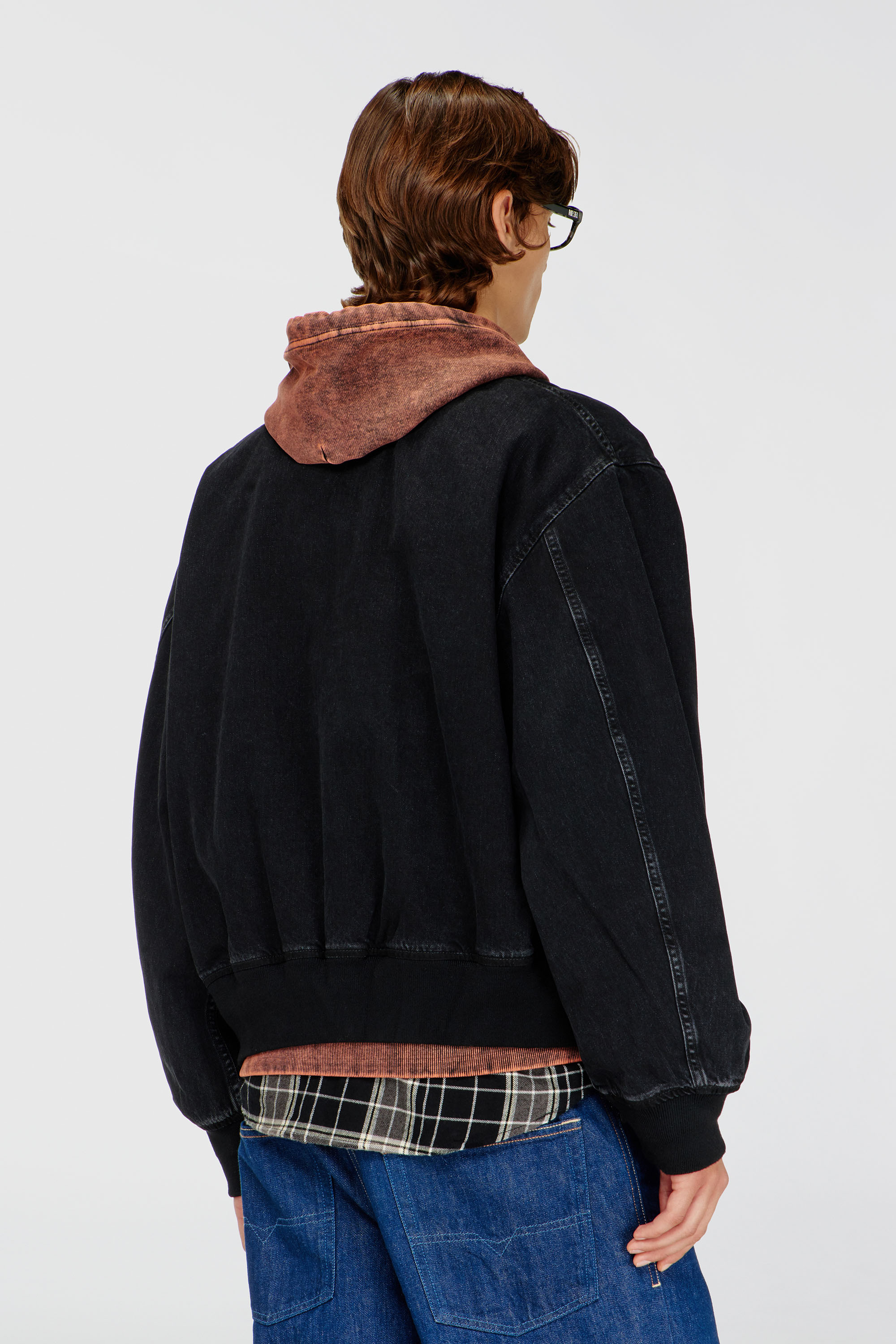 Diesel - D-GUZ, Unisex's デニムジャケット in ブラック - 5