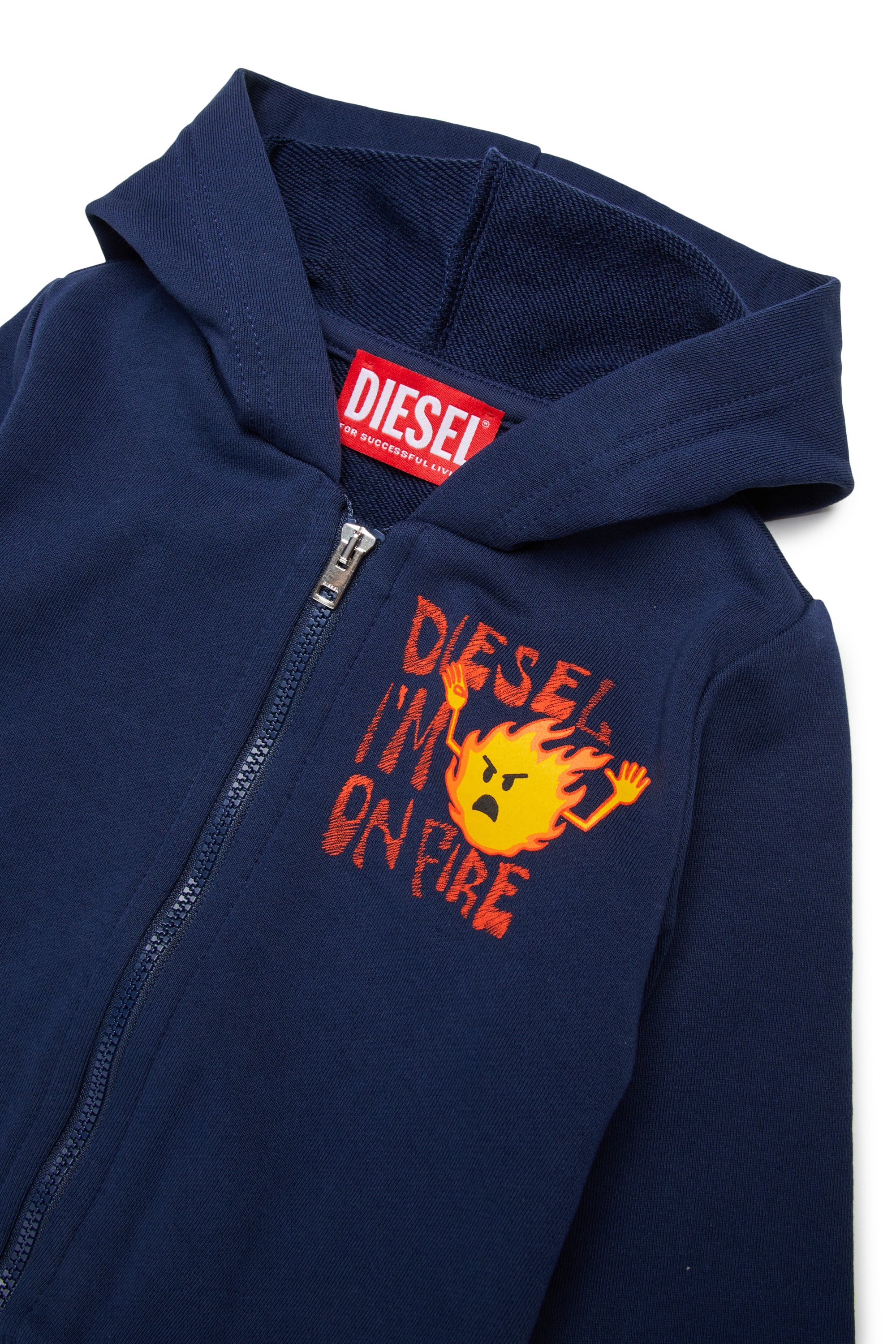 Diesel - SPILB, Male's ジップアップパーカー in ブルー - 3