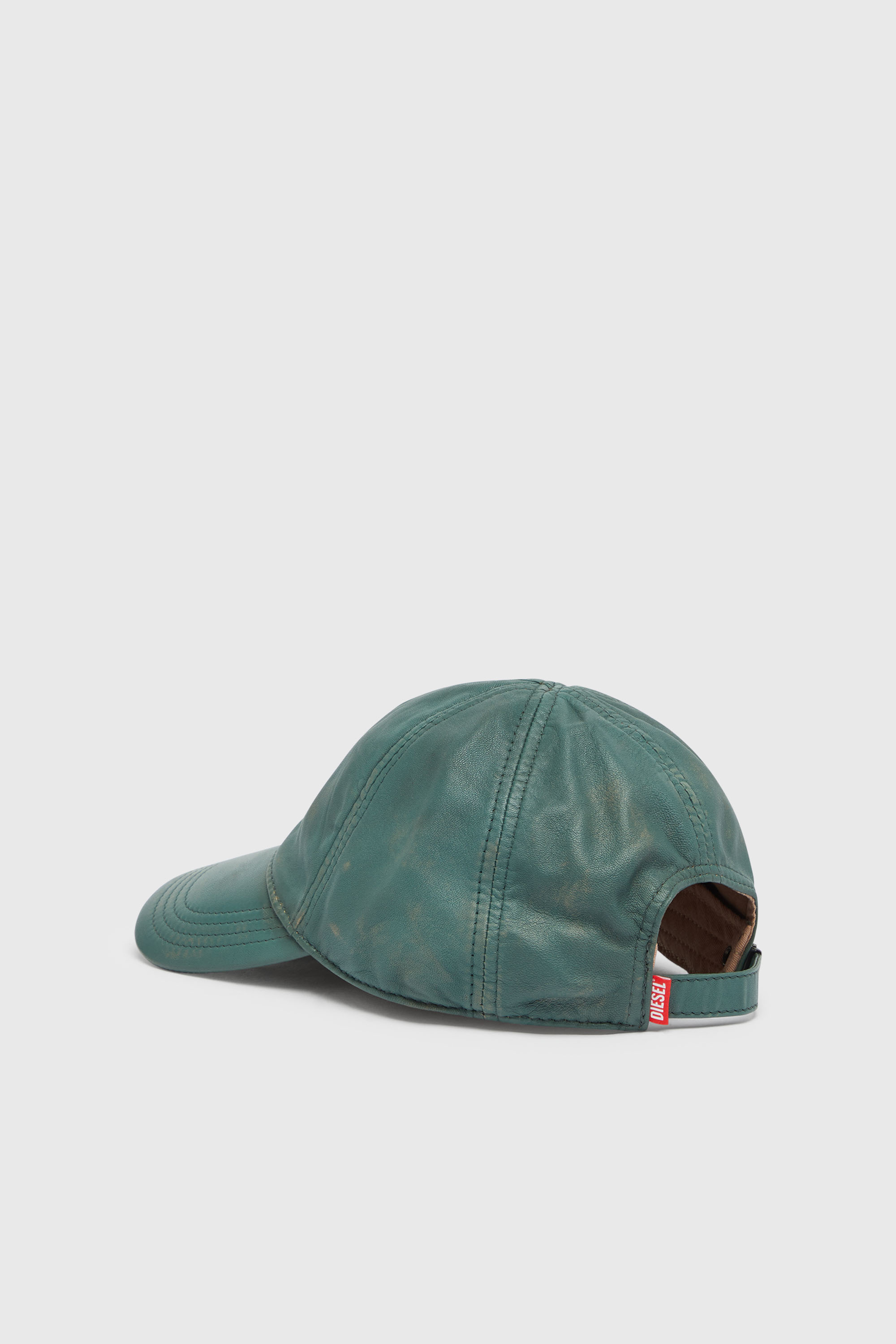 Diesel - C-ASPO, Male's Baseball cap in treated leather in null - 2
