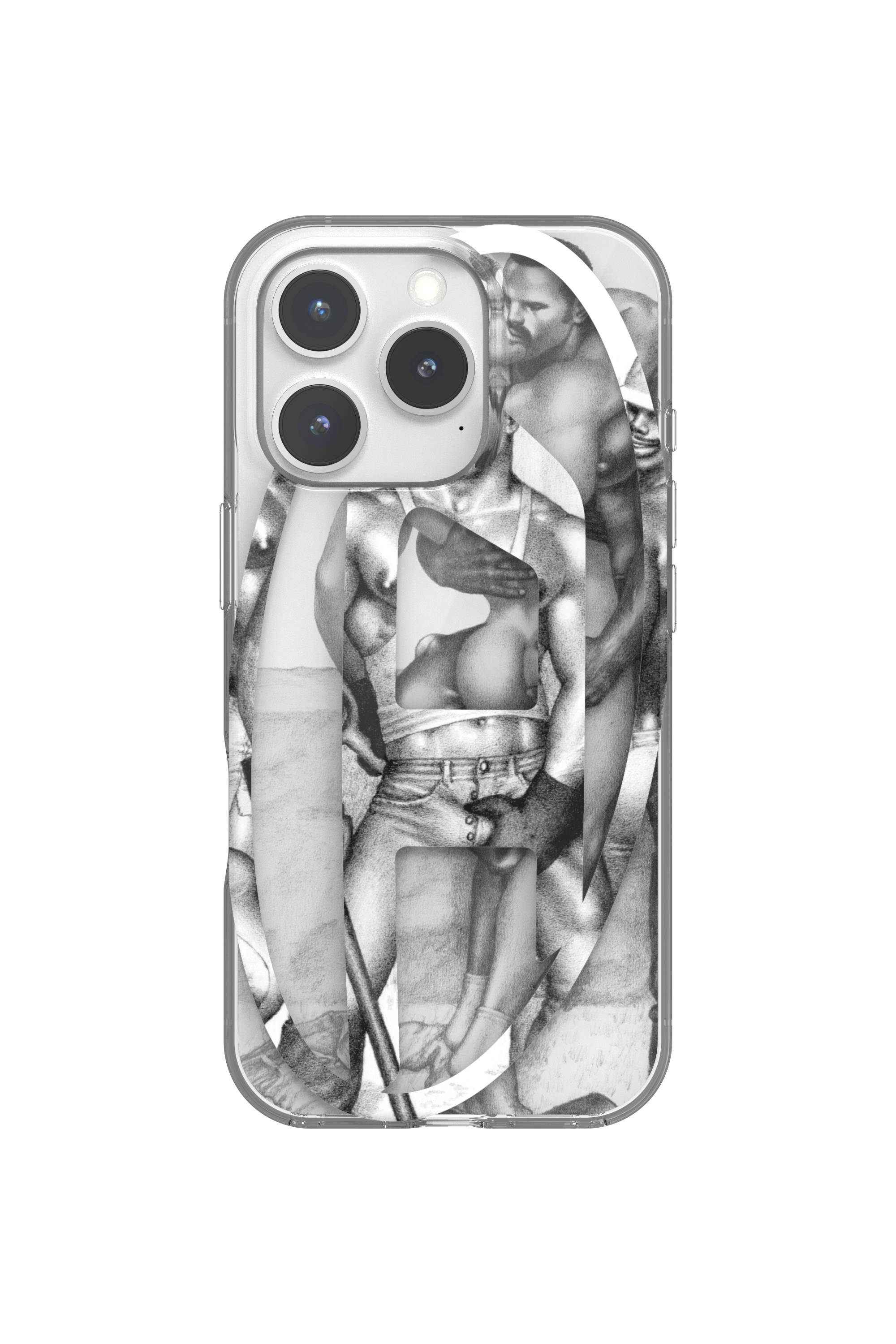 Diesel - 60388 DIESEL TOM OF FINLAND AOP CASE, Unisex's ToFF Case iPhone 16 Pro in グレー - 4